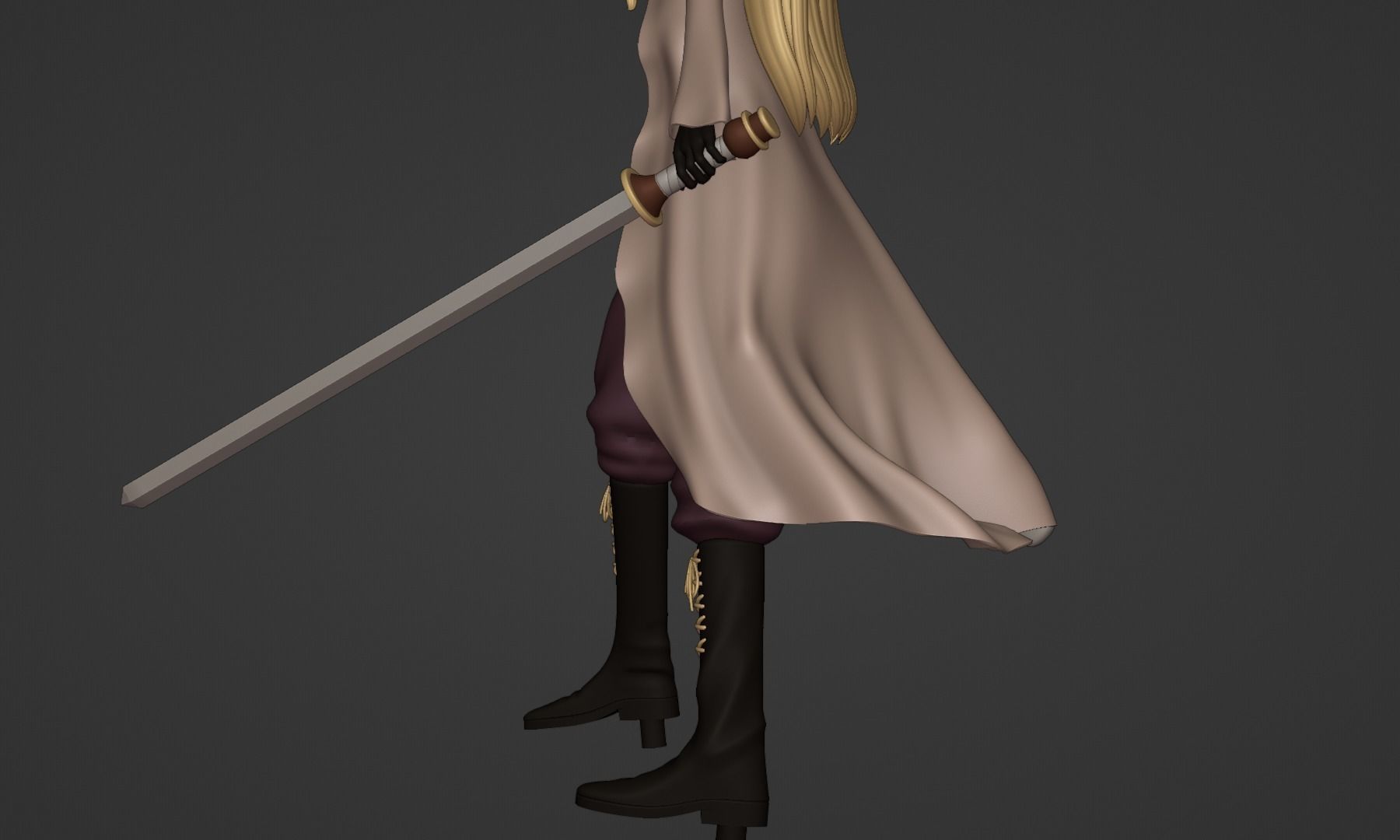 BASIL HAWKINS ONE PIECE FIGURE Low-poly 3D model_21