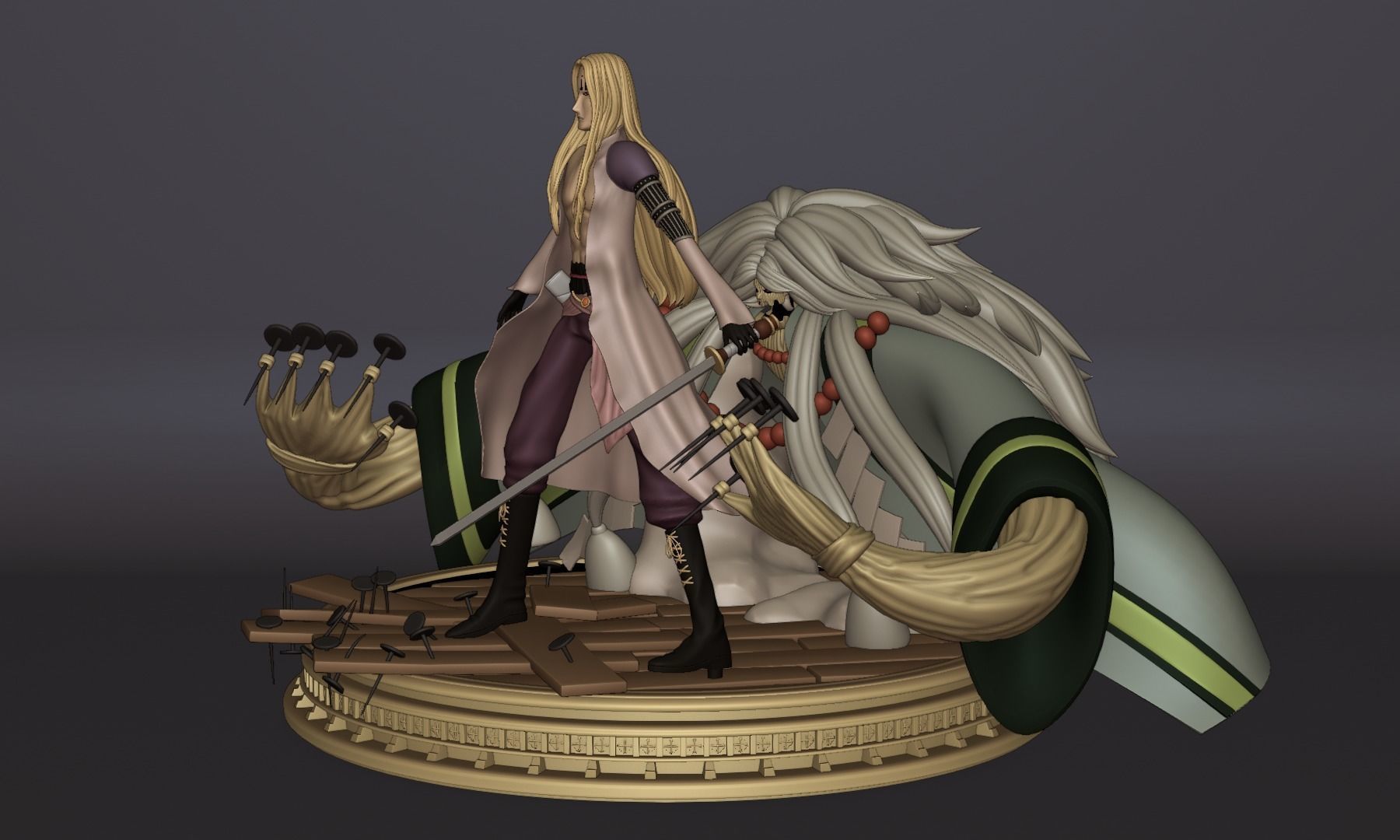 BASIL HAWKINS ONE PIECE FIGURE Low-poly 3D model_3