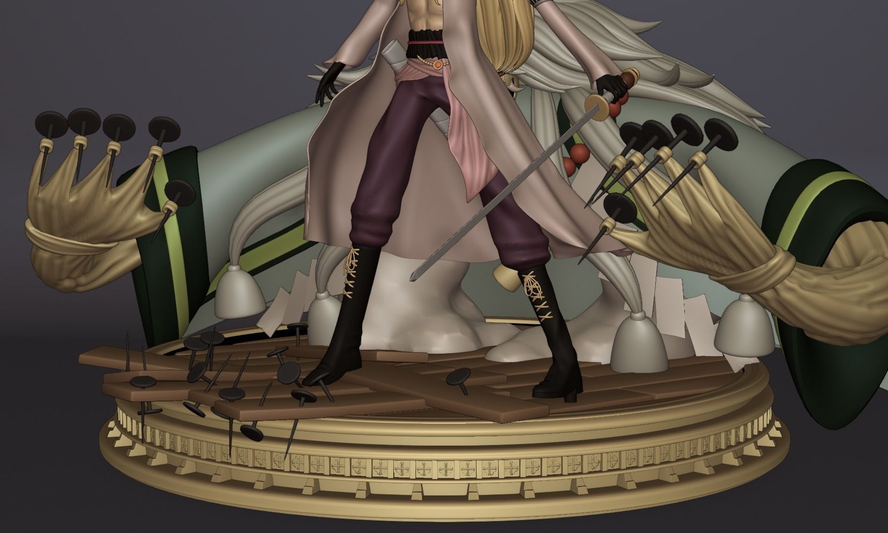 BASIL HAWKINS ONE PIECE FIGURE Low-poly 3D model_12