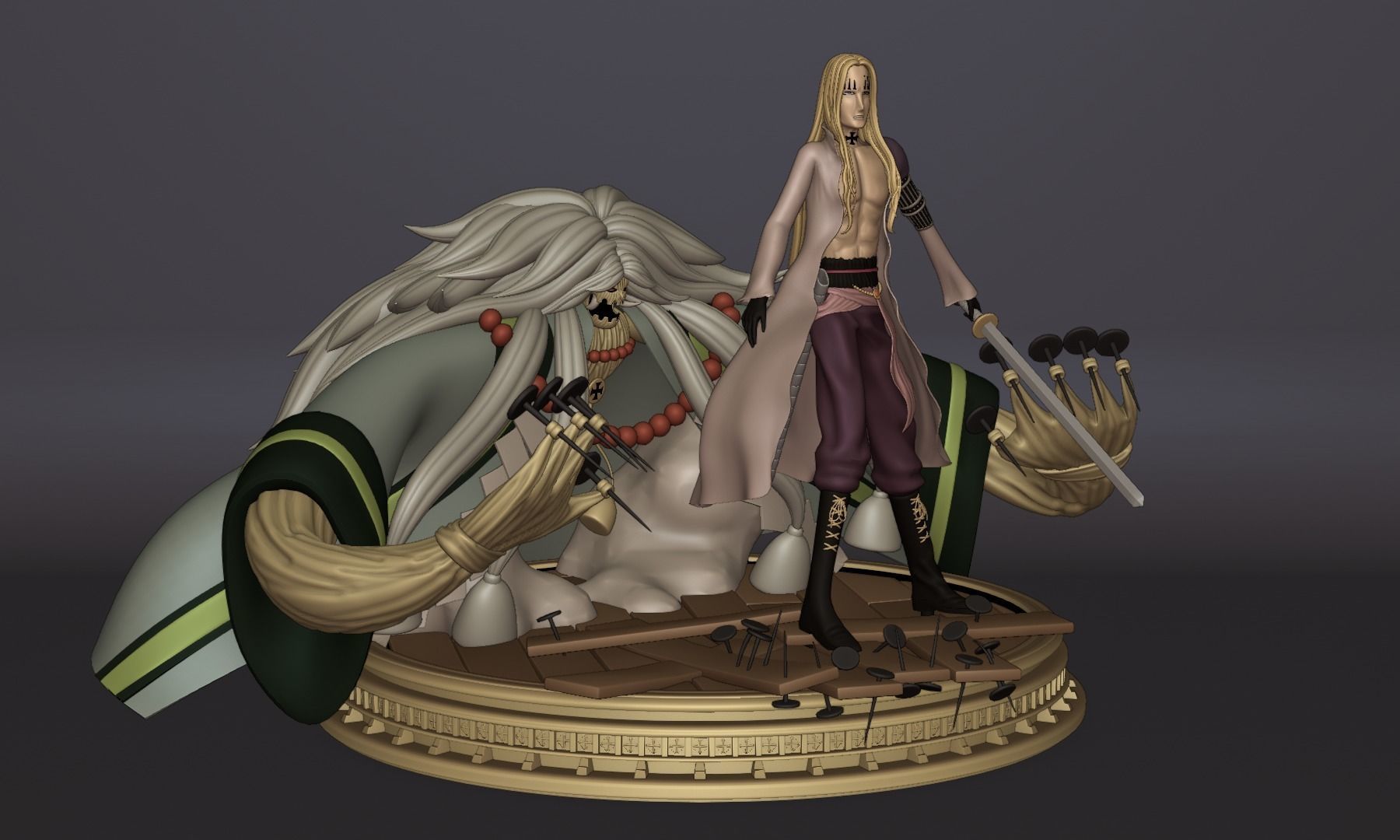 BASIL HAWKINS ONE PIECE FIGURE Low-poly 3D model_1