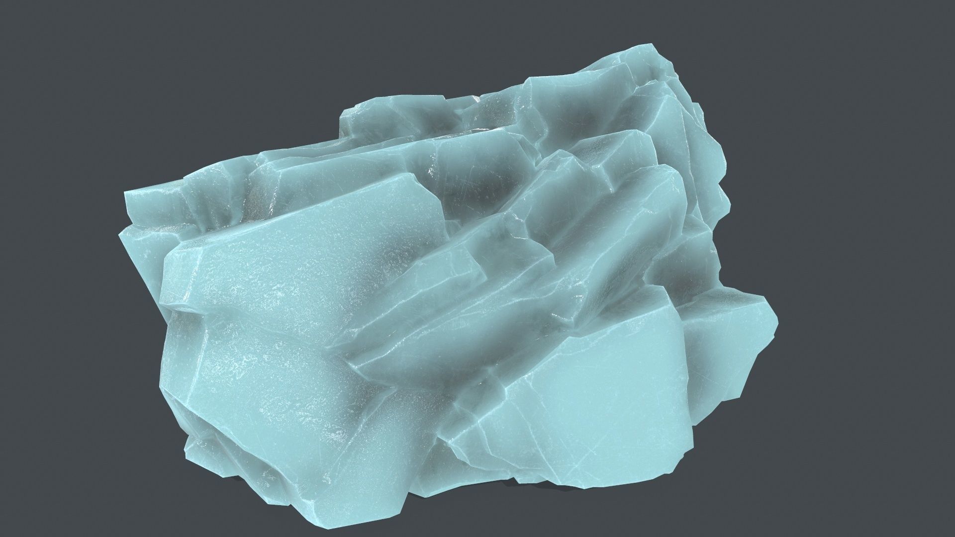 ice rocks Low-poly 3D model_5