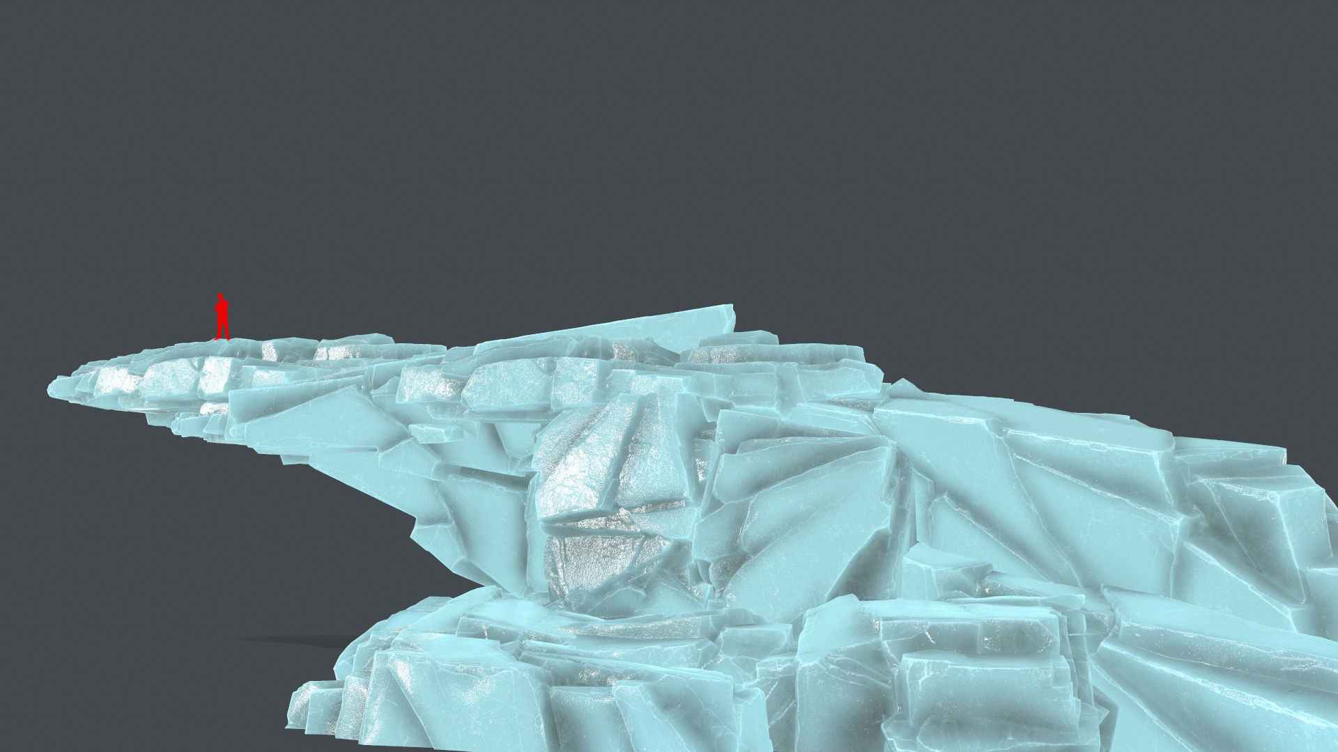 ice rocks Low-poly 3D model_1