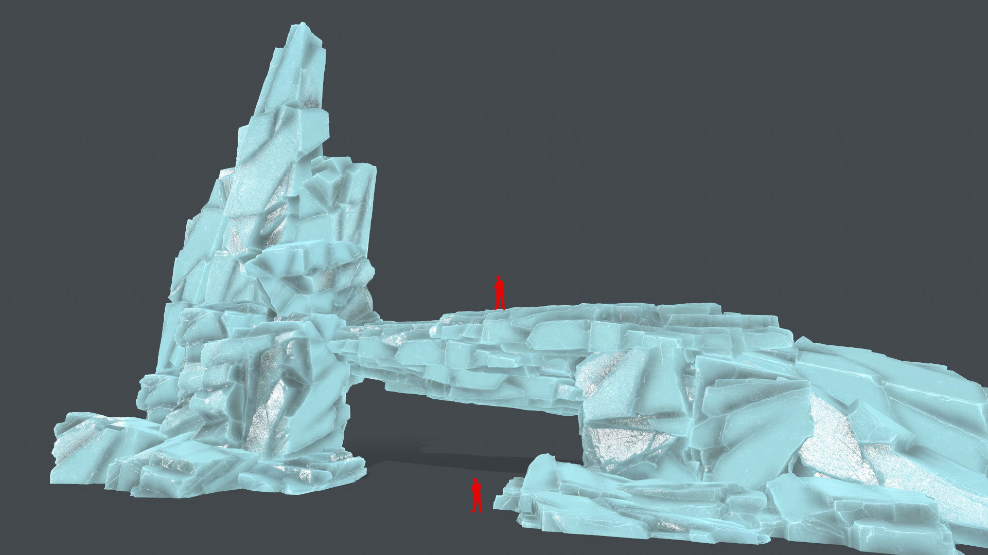 ice rocks Low-poly 3D model_2