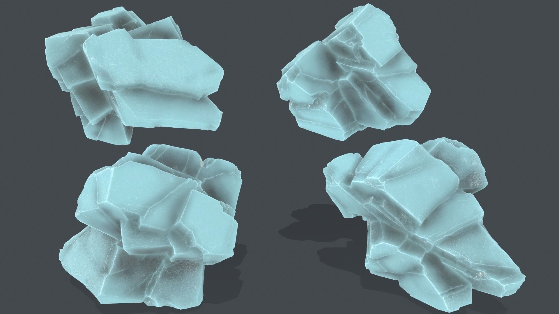 ice rocks Low-poly 3D model_15