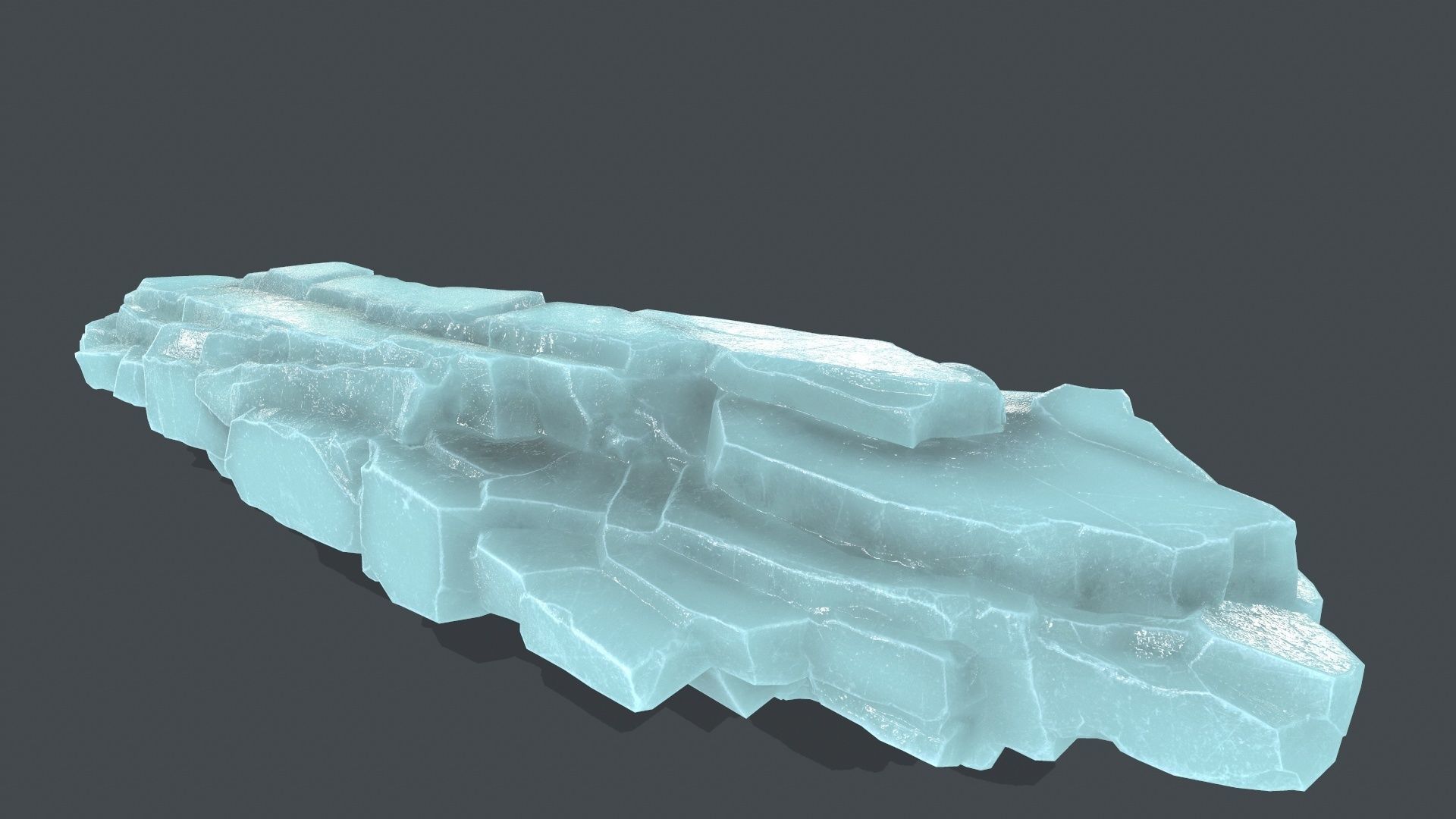 ice rocks Low-poly 3D model_4