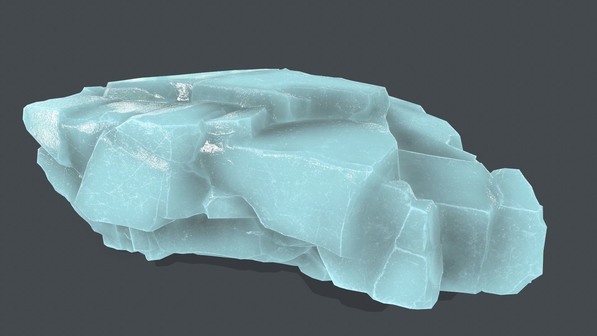 ice rocks Low-poly 3D model_6