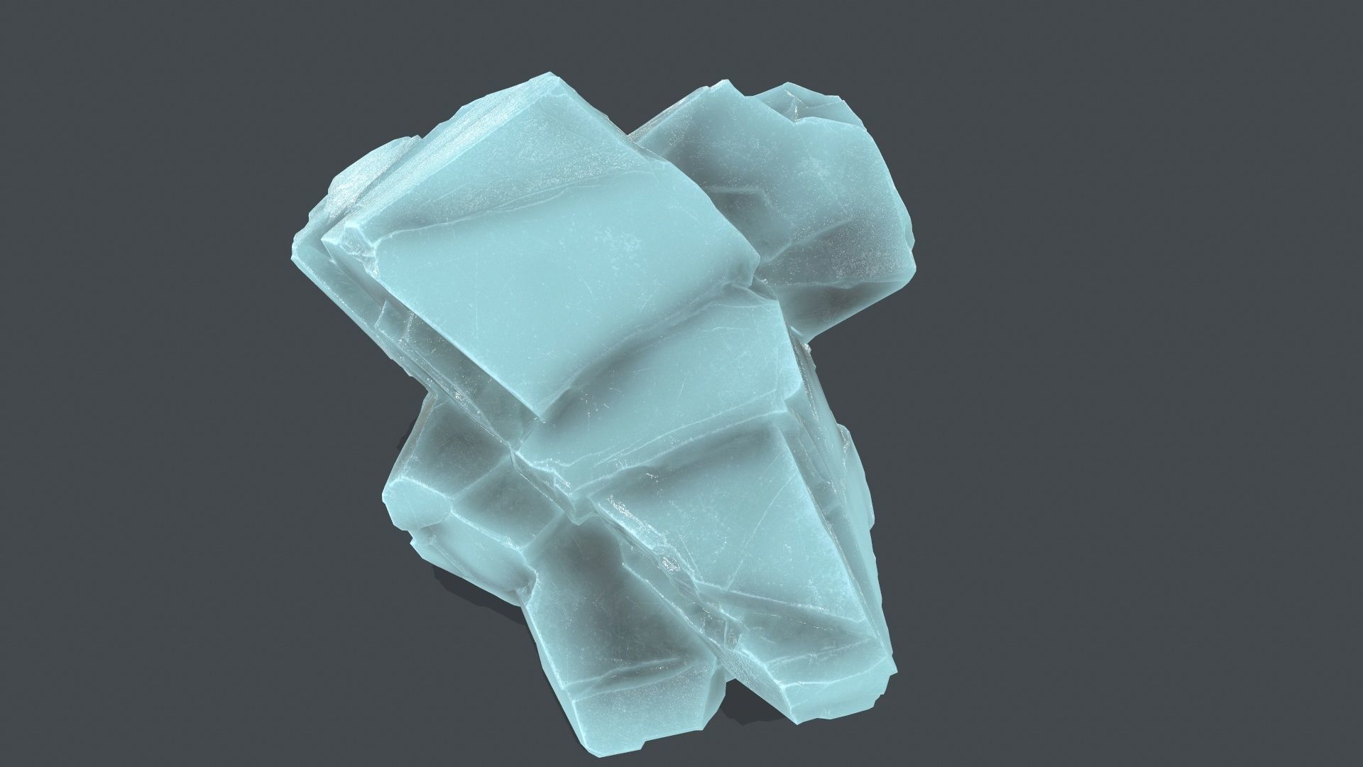 ice rocks Low-poly 3D model_8