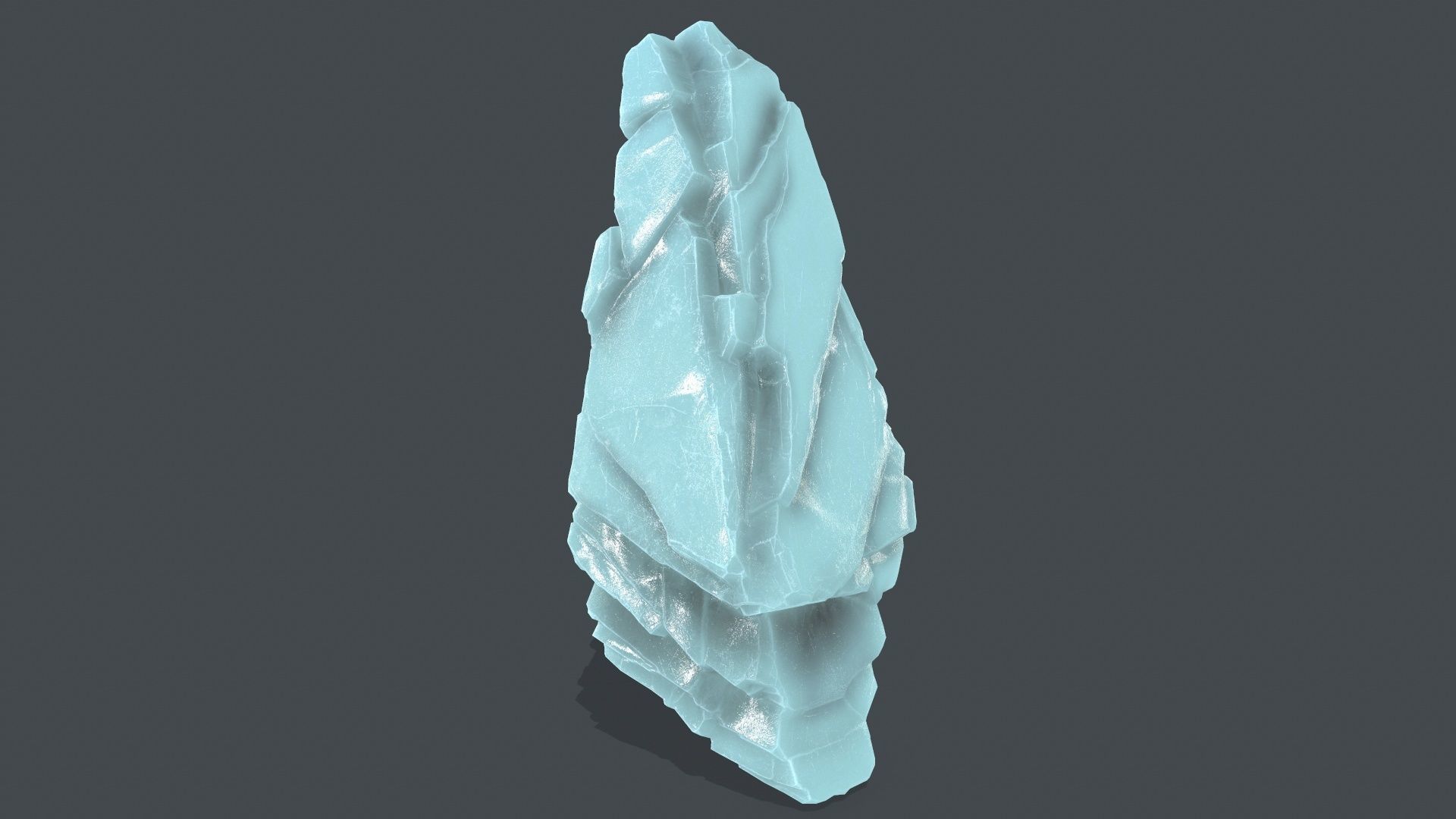 ice rocks Low-poly 3D model_7