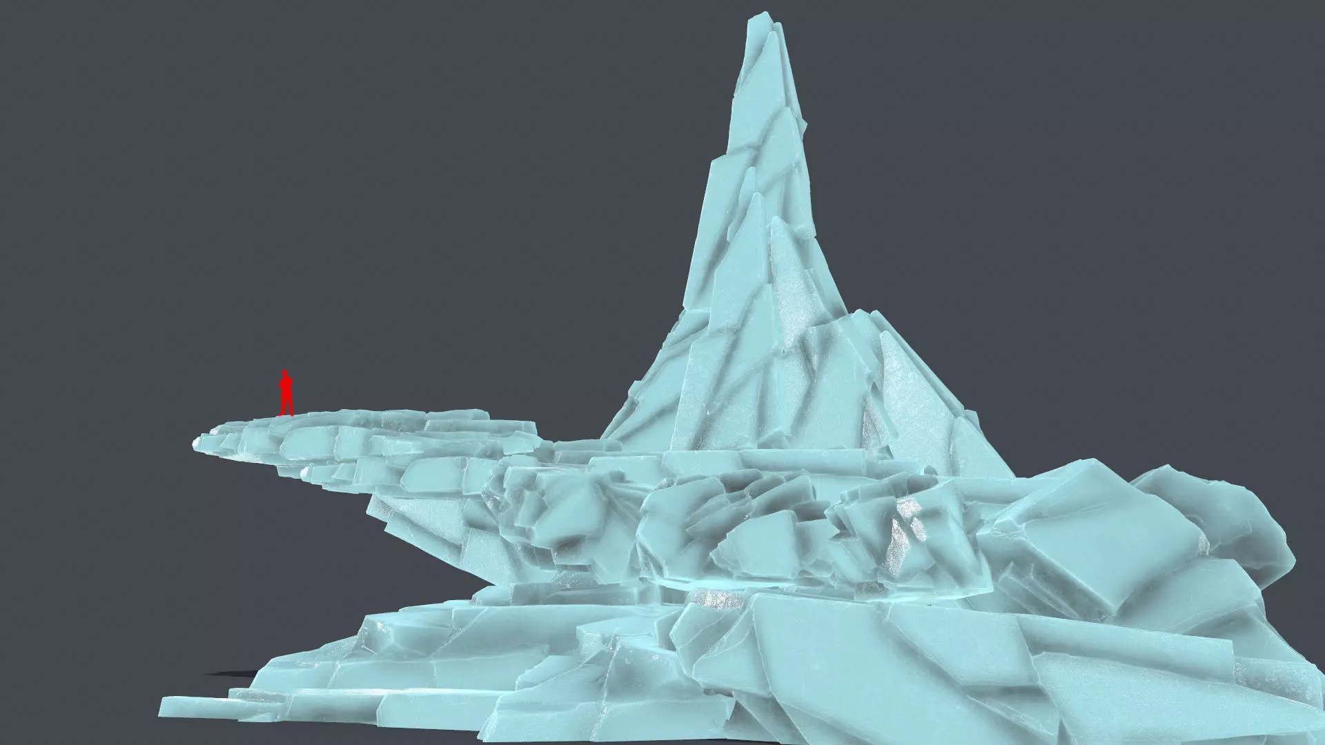ice rocks Low-poly 3D model_0