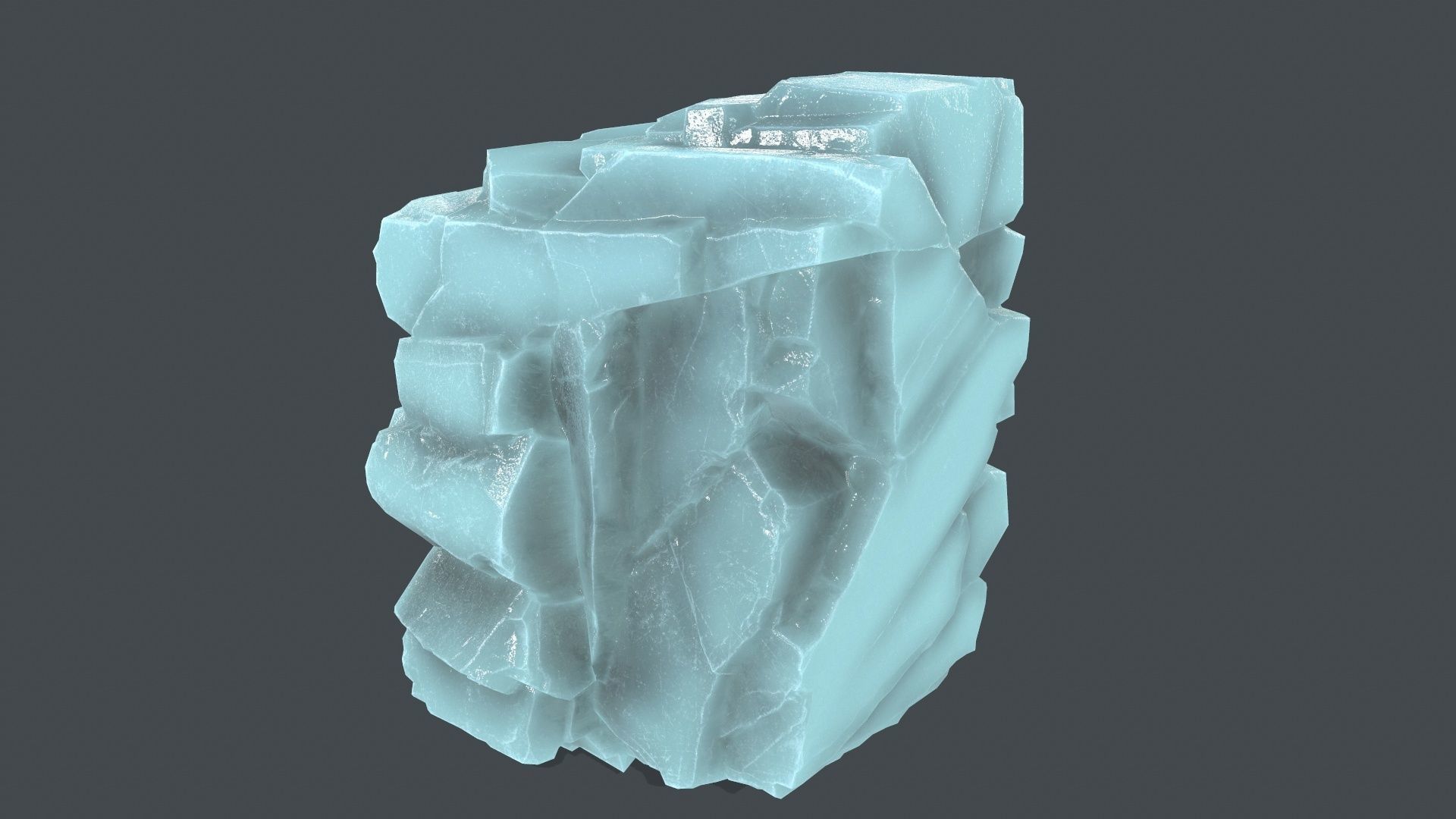 ice rocks Low-poly 3D model_9