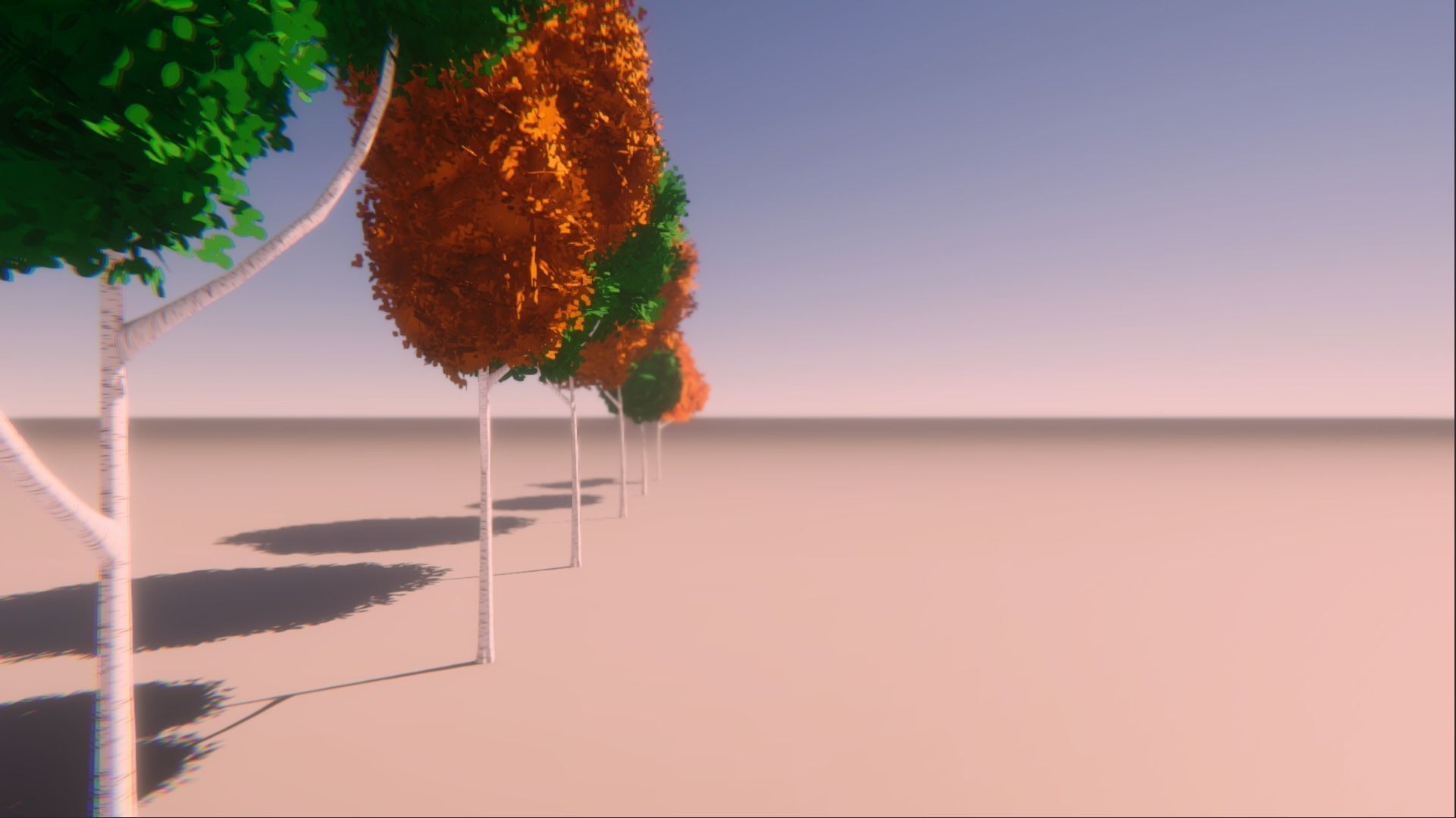 Stylized Birch Trees 3D model_8