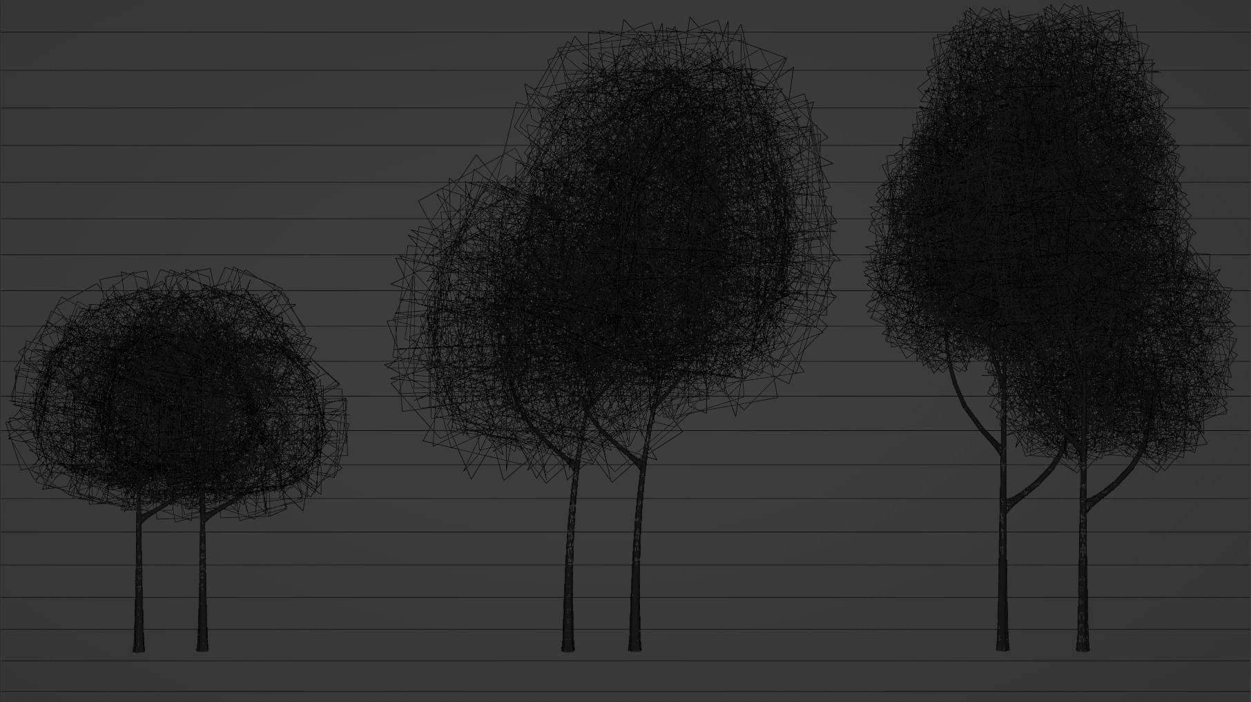 Stylized Birch Trees 3D model_2