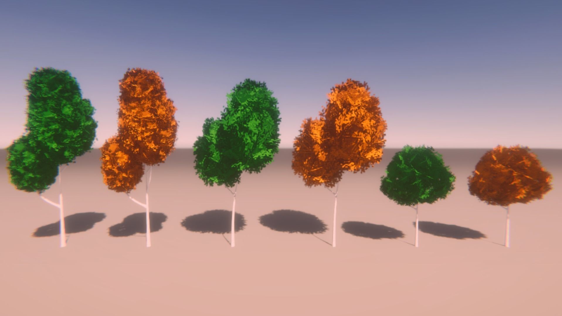 Stylized Birch Trees 3D model_7