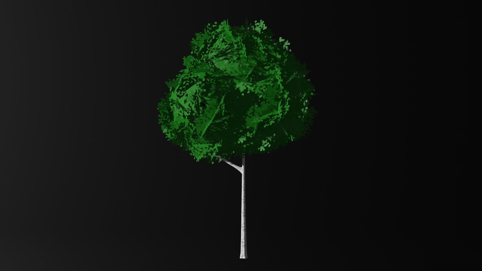 Stylized Birch Trees 3D model_4
