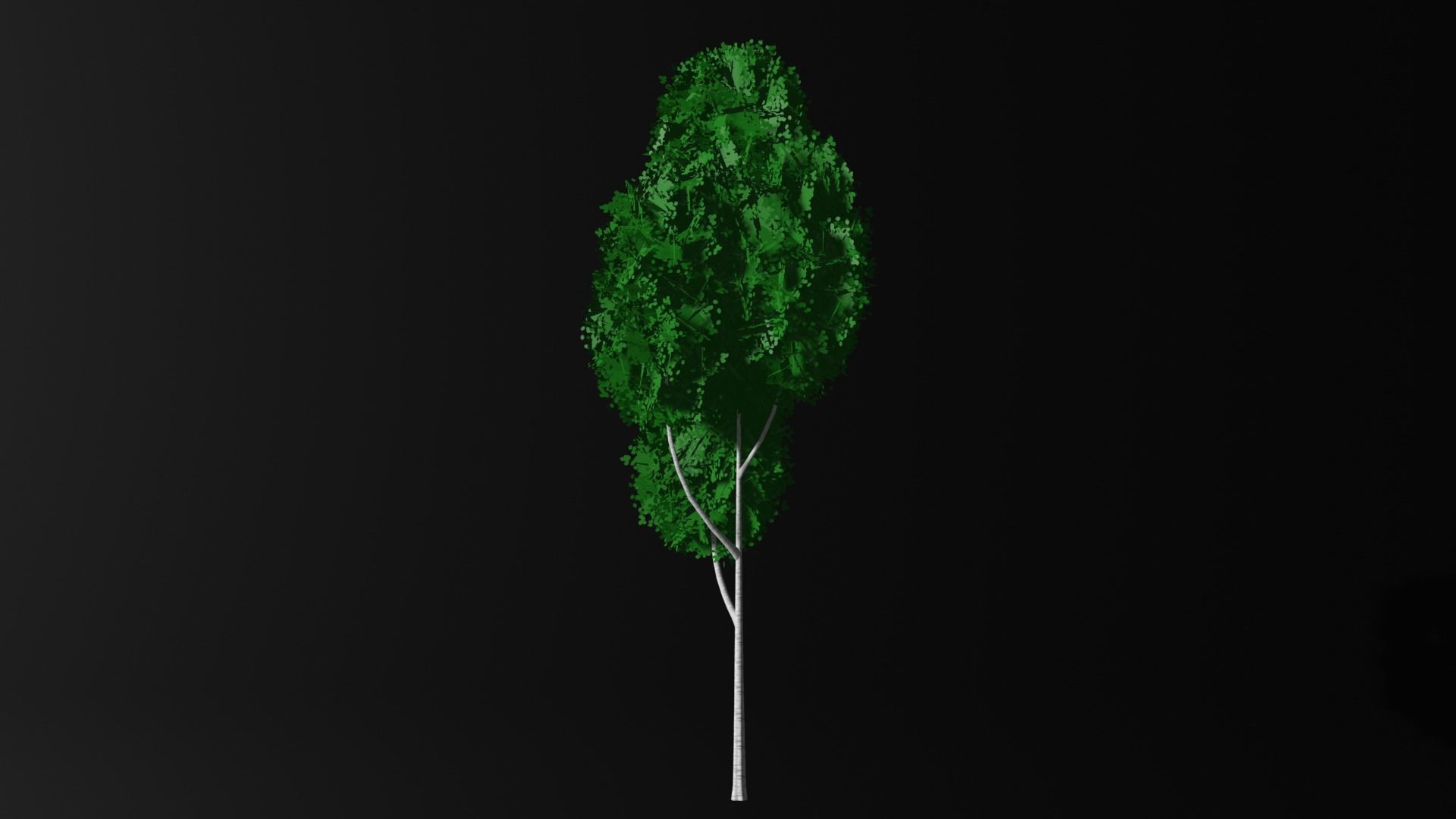 Stylized Birch Trees 3D model_6