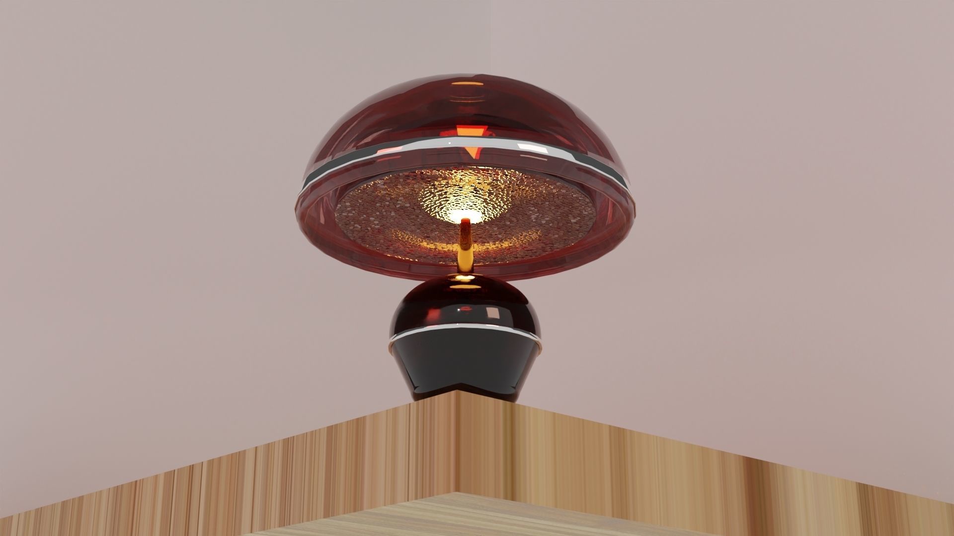 Retro Lamp Low-poly 3D model_2