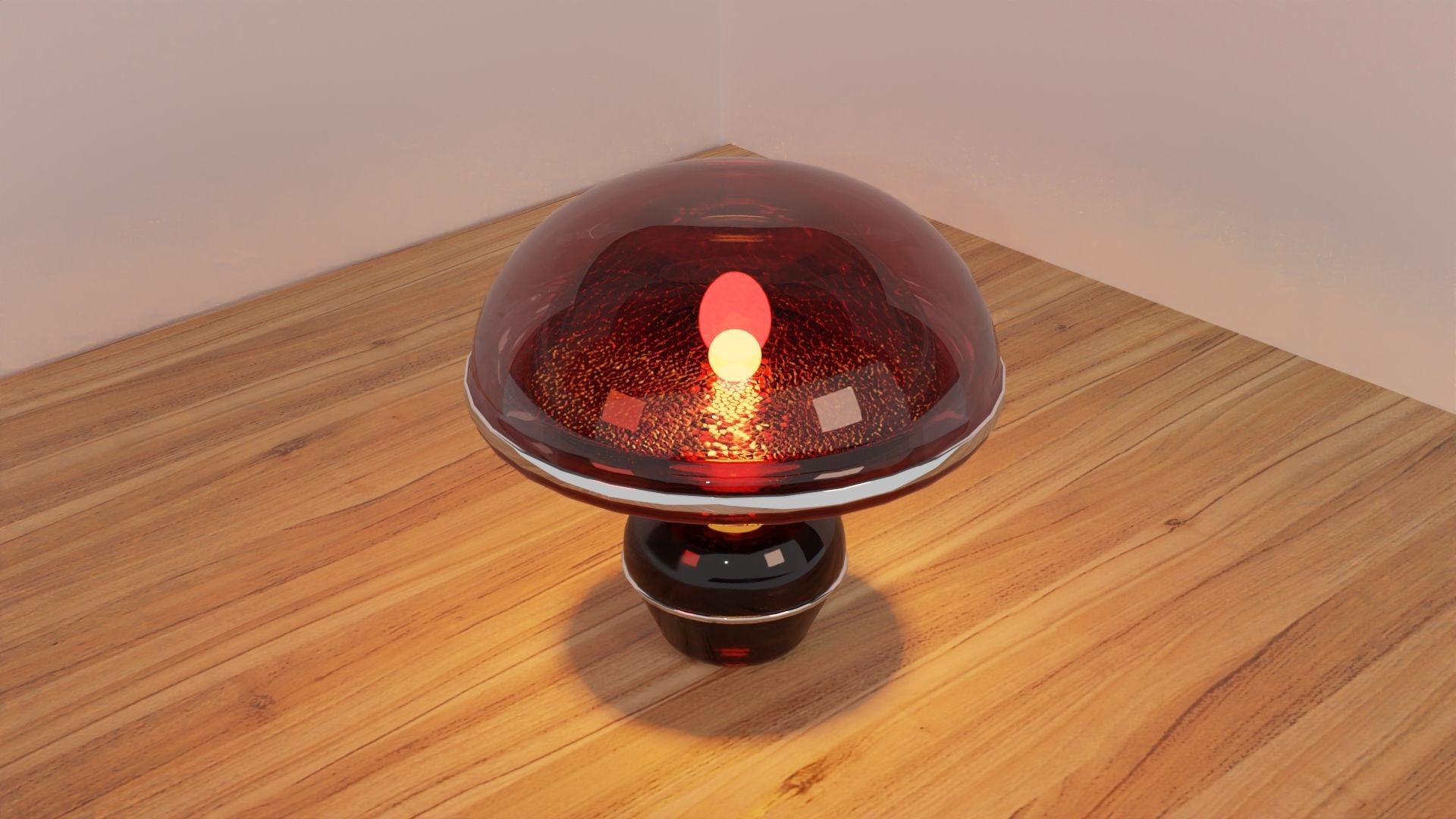 Retro Lamp Low-poly 3D model_1