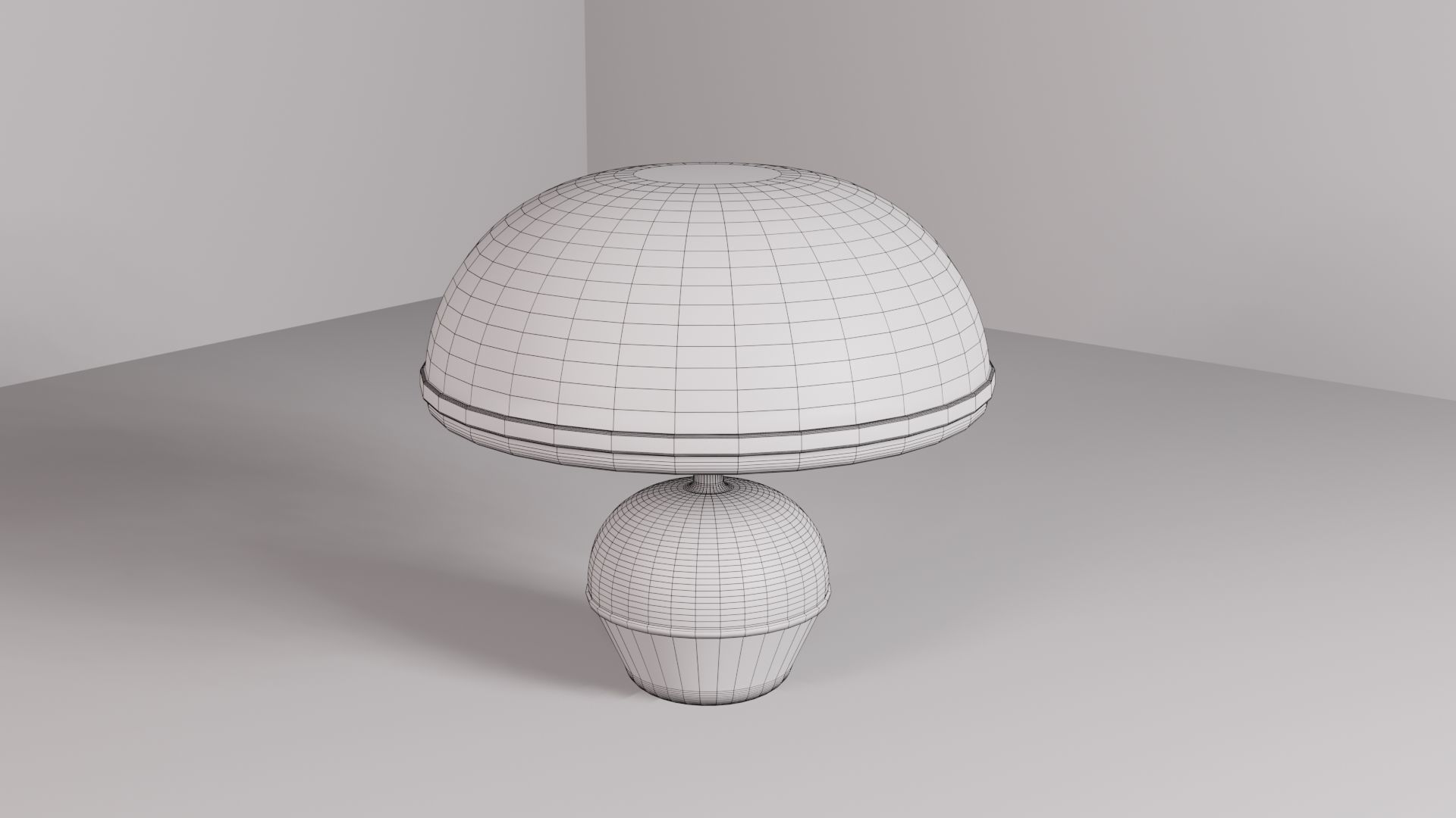 Retro Lamp Low-poly 3D model_5