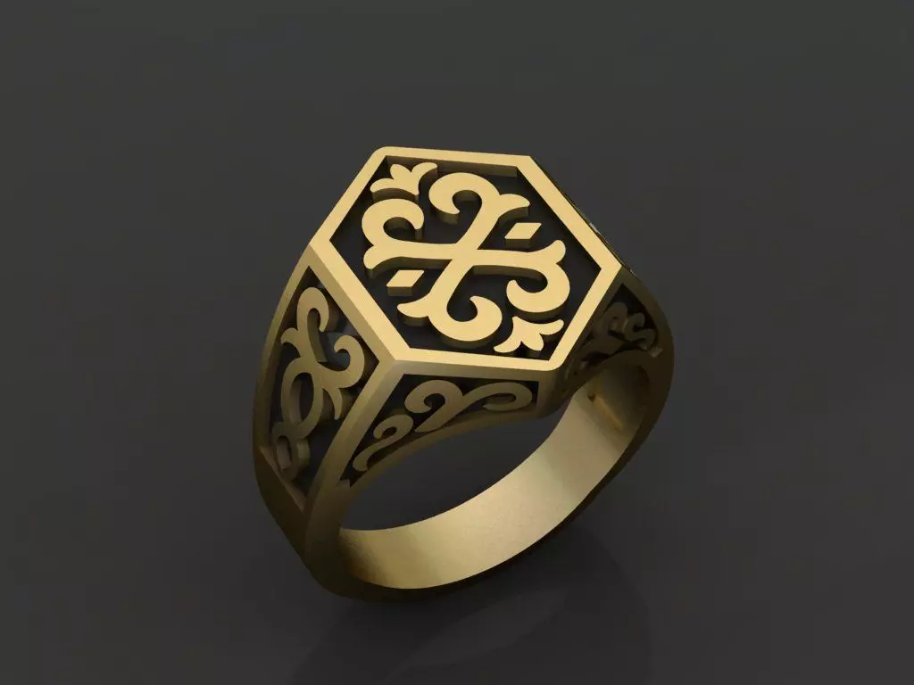 Luxury Men Ring Free 3D print model
