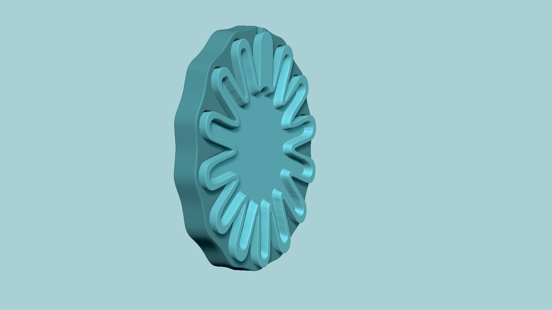 Stretched Sunflower - Molding Arrangement Foundry Craft 3D print model_6