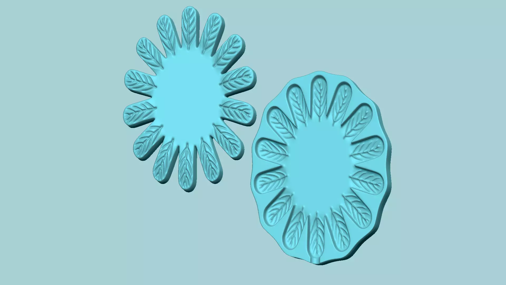 Stretched Sunflower - Molding Arrangement Foundry Craft 3D print model_0