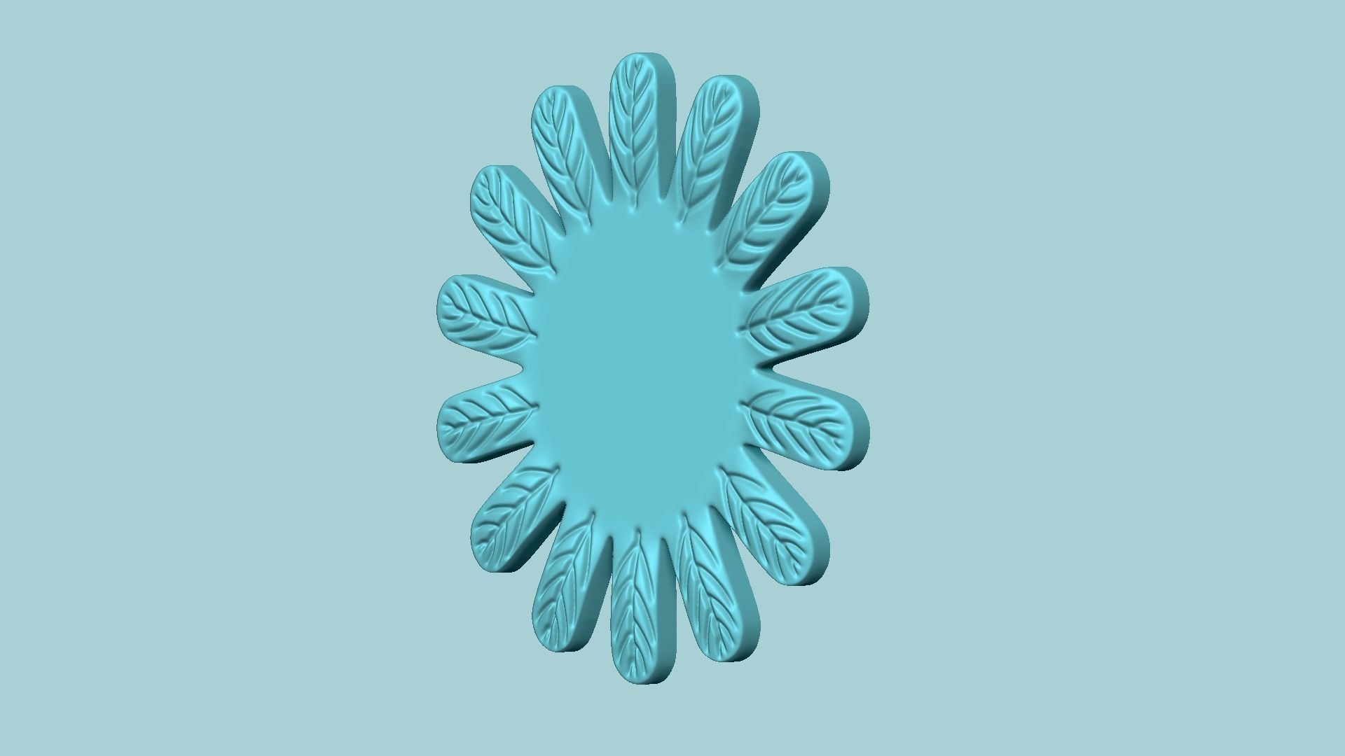 Stretched Sunflower - Molding Arrangement Foundry Craft 3D print model_8