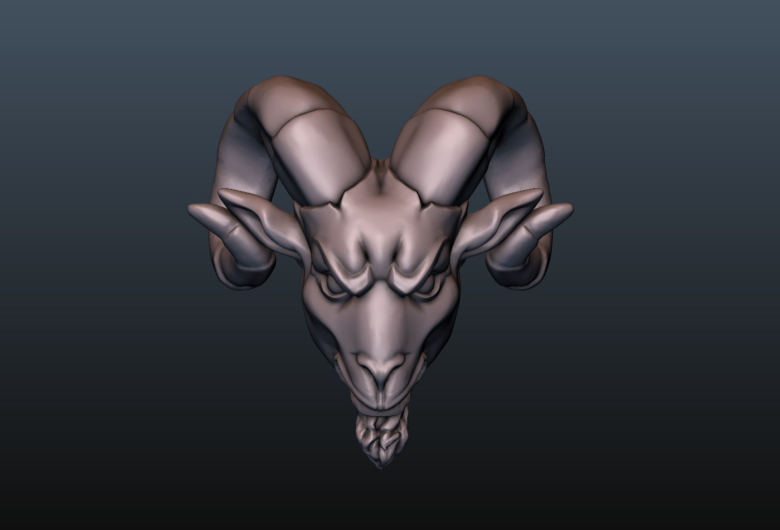 Ram Head Bead 3D print model_12