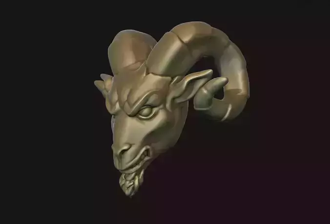 Ram Head Bead 3D print model
