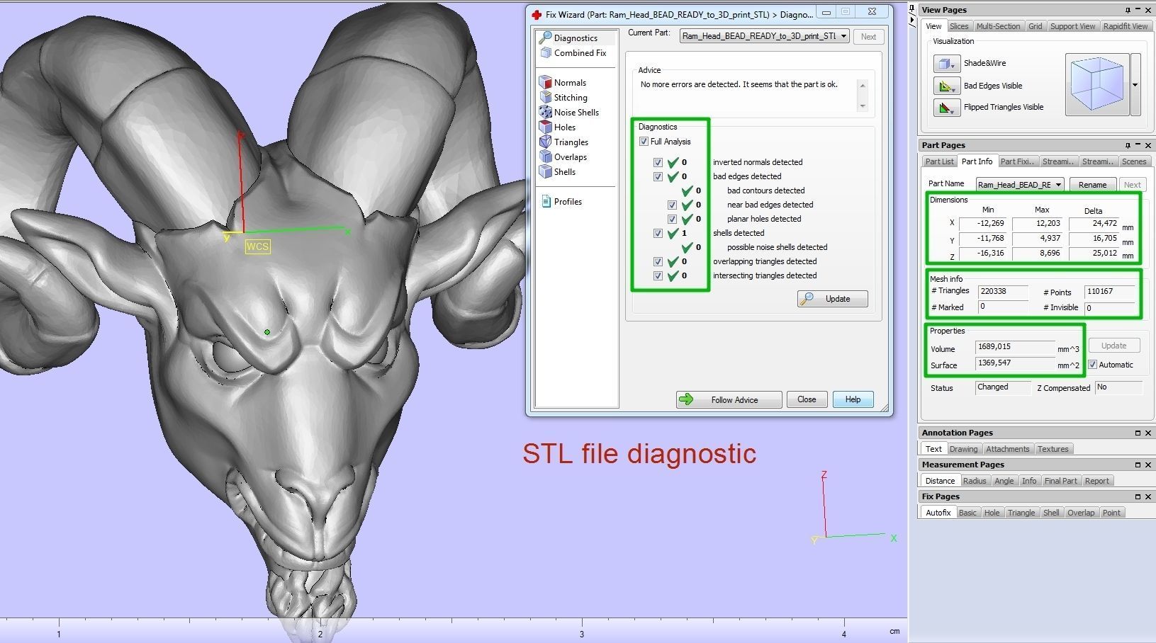 Ram Head Bead 3D print model_21