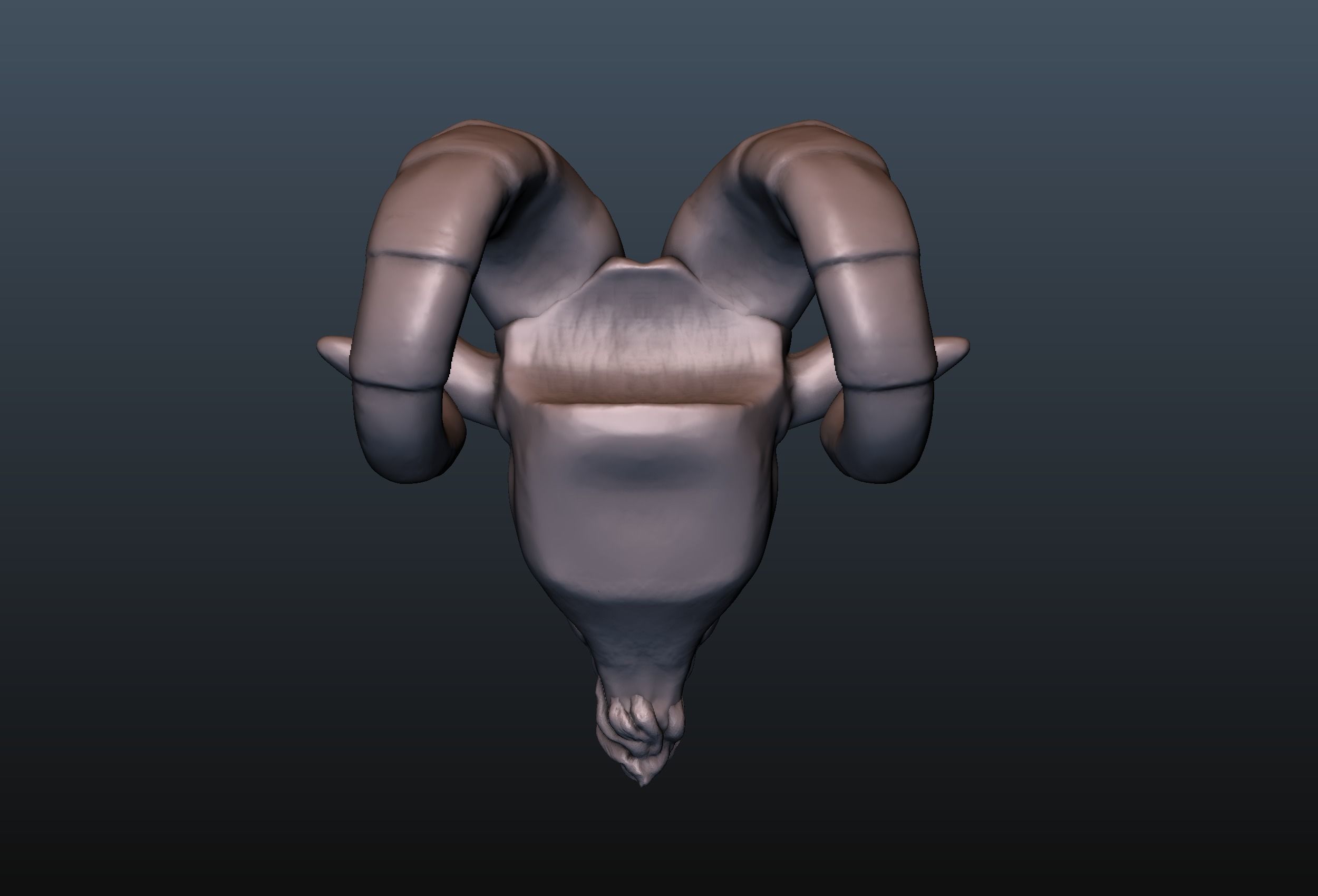 Ram Head Bead 3D print model_14