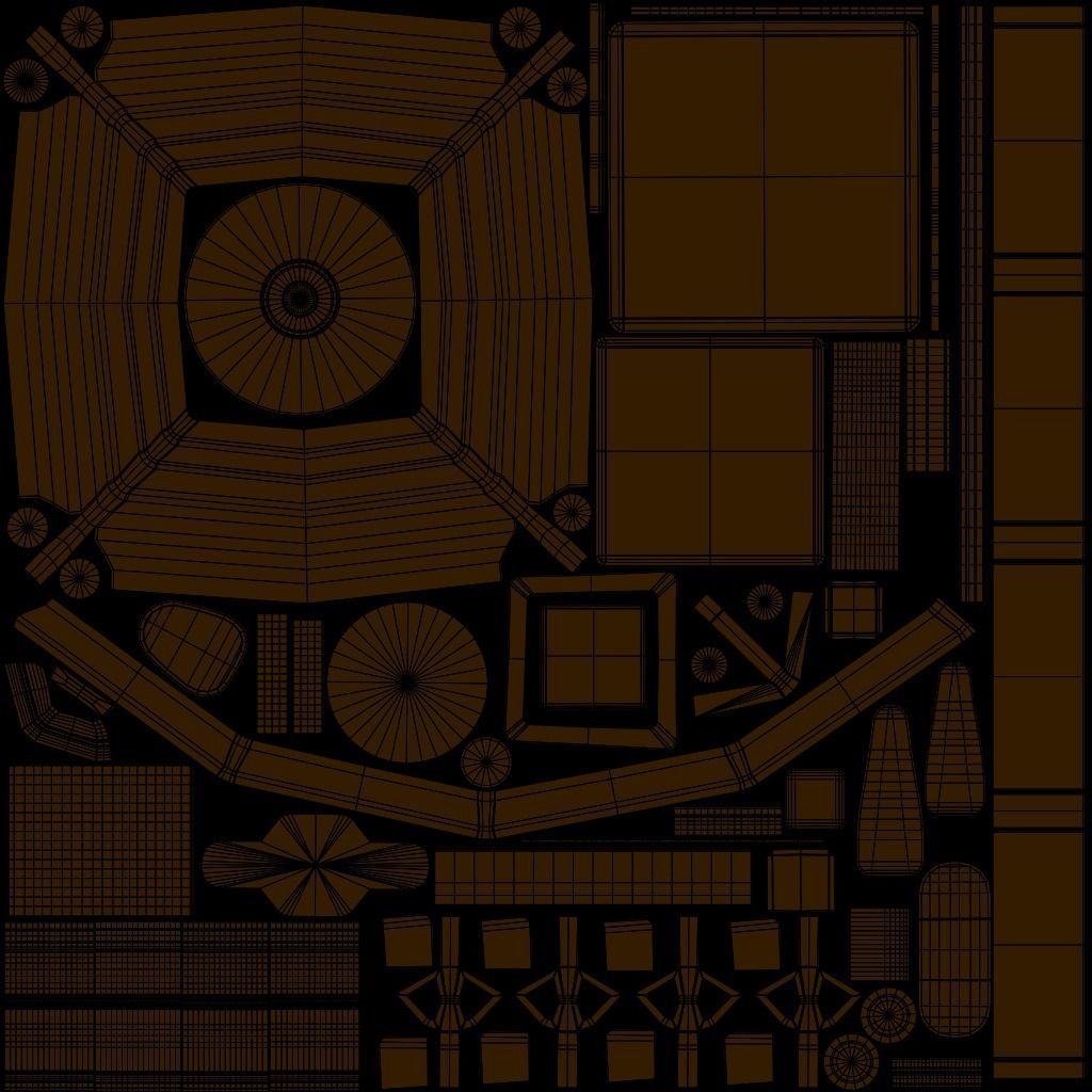 Gramaphone golden gramophone Low-poly 3D model_9