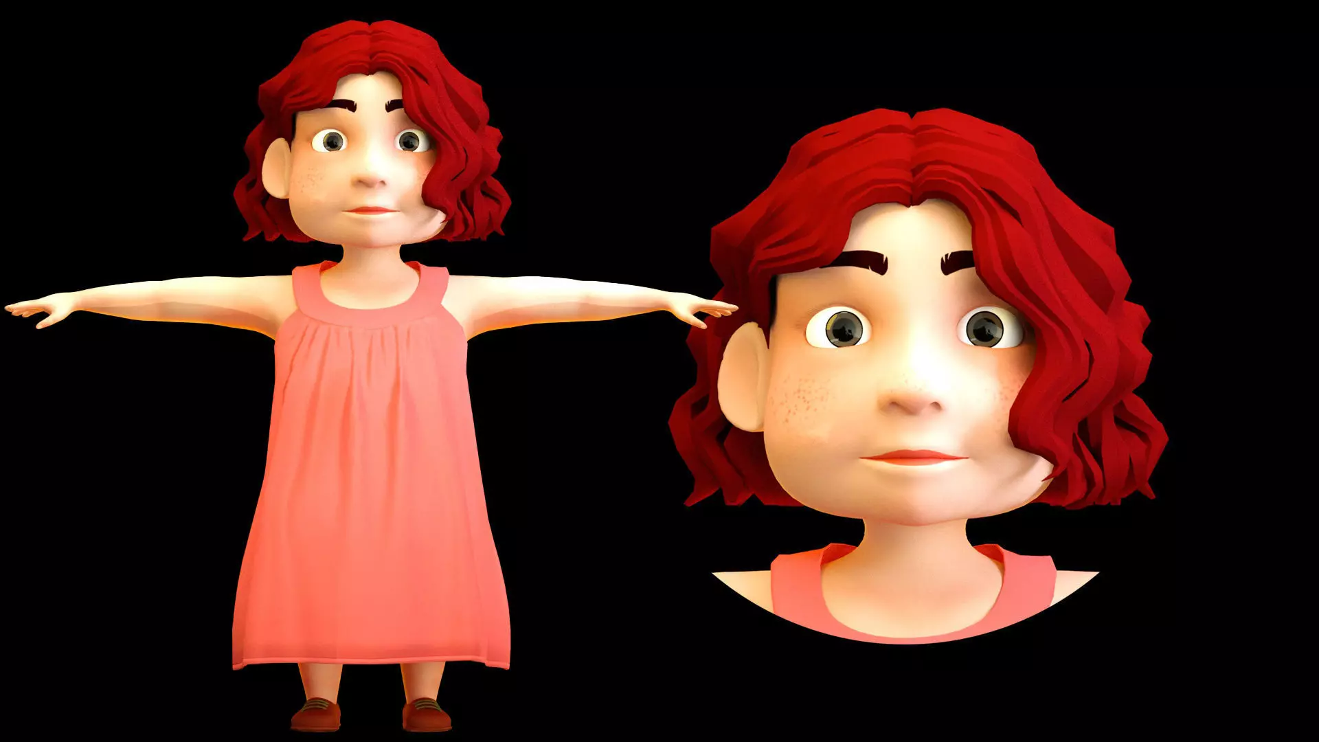 Cartoon aunt chartered woman old woman old man elder sister 3D model