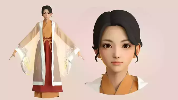 Cartoon Hanfu girl Hanfu chest-length skirt skirt skirt