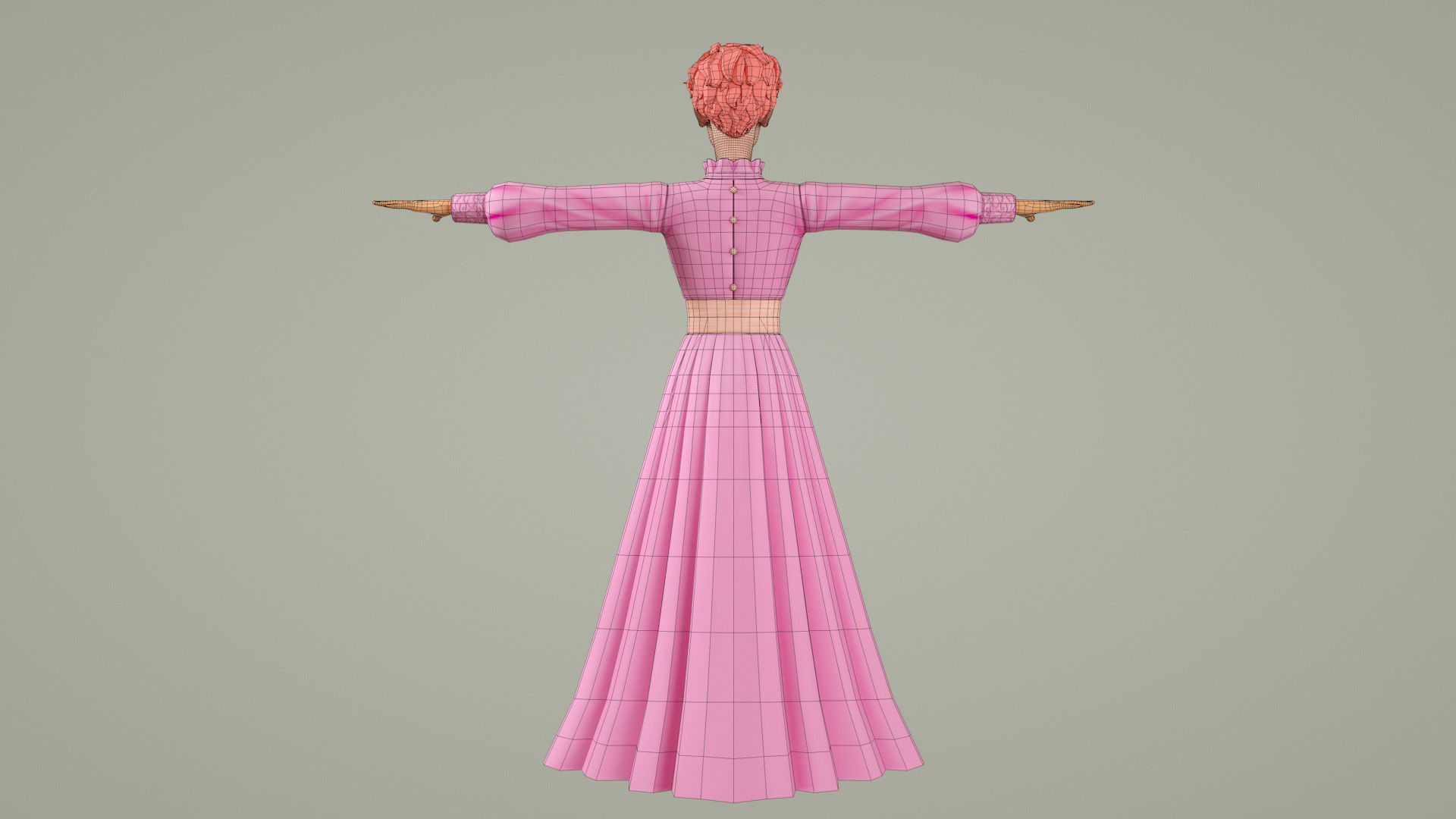 cartoon aunt palace villain ip mother in law female 3D model_10