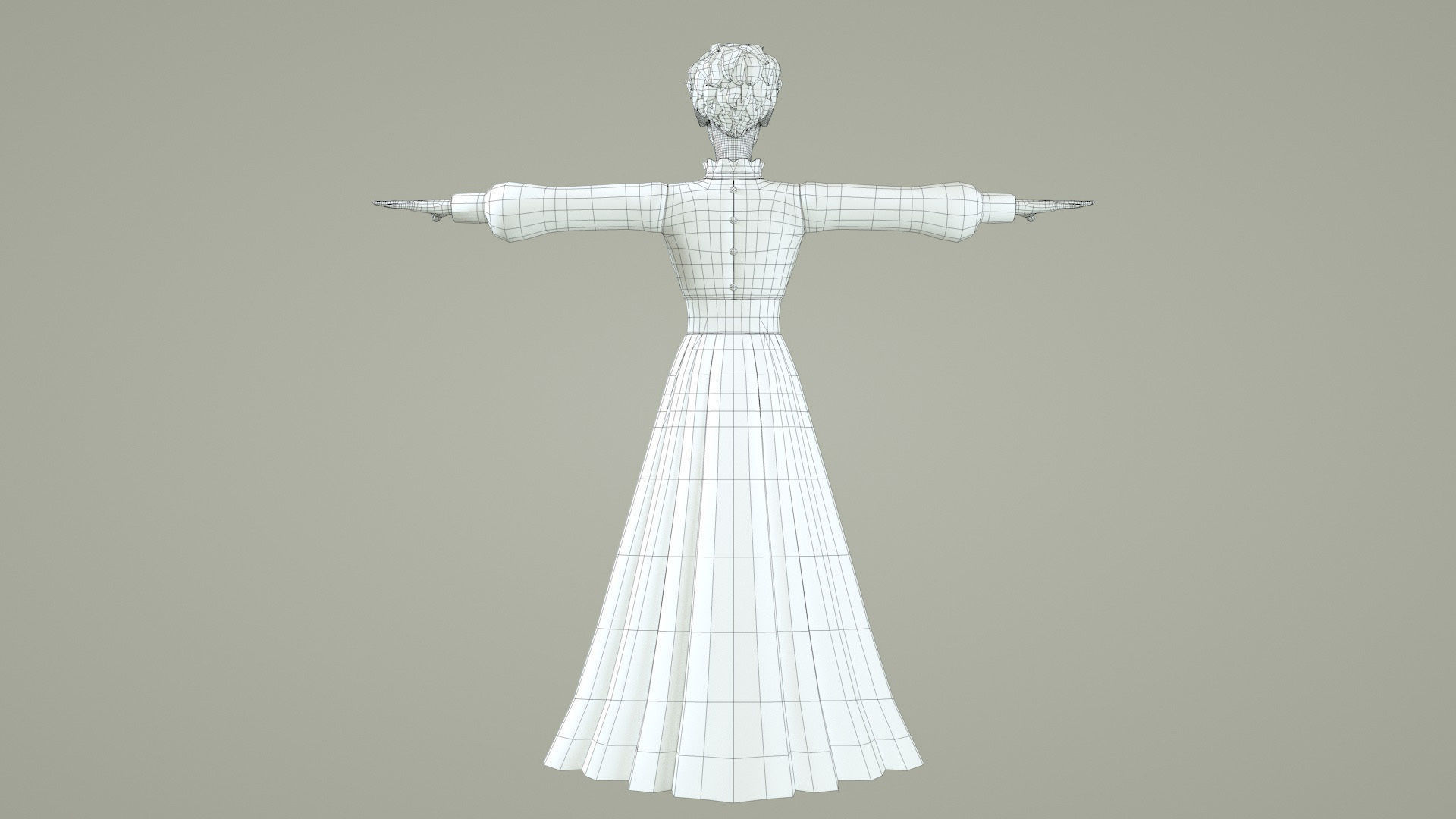 cartoon aunt palace villain ip mother in law female 3D model_9