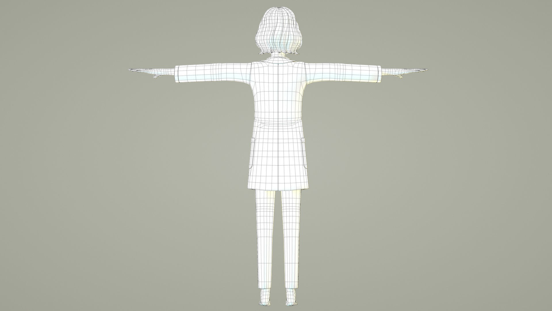 cartoon doctor female doctor medical care hospital 3D model_4