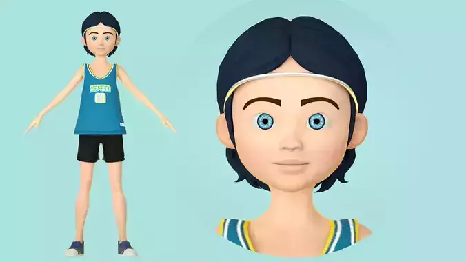 cartoon boy little boy kid youth student lively kid