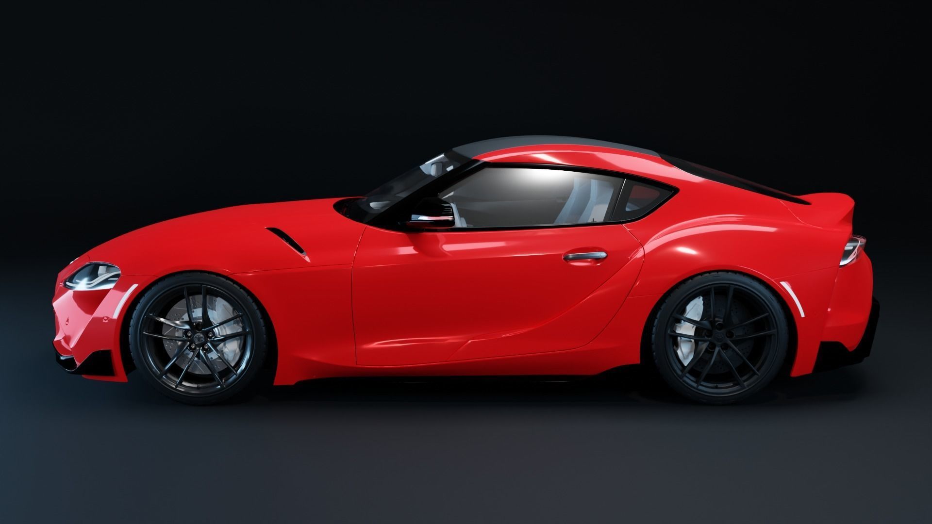Toyota Supra With Interior  3D model_2