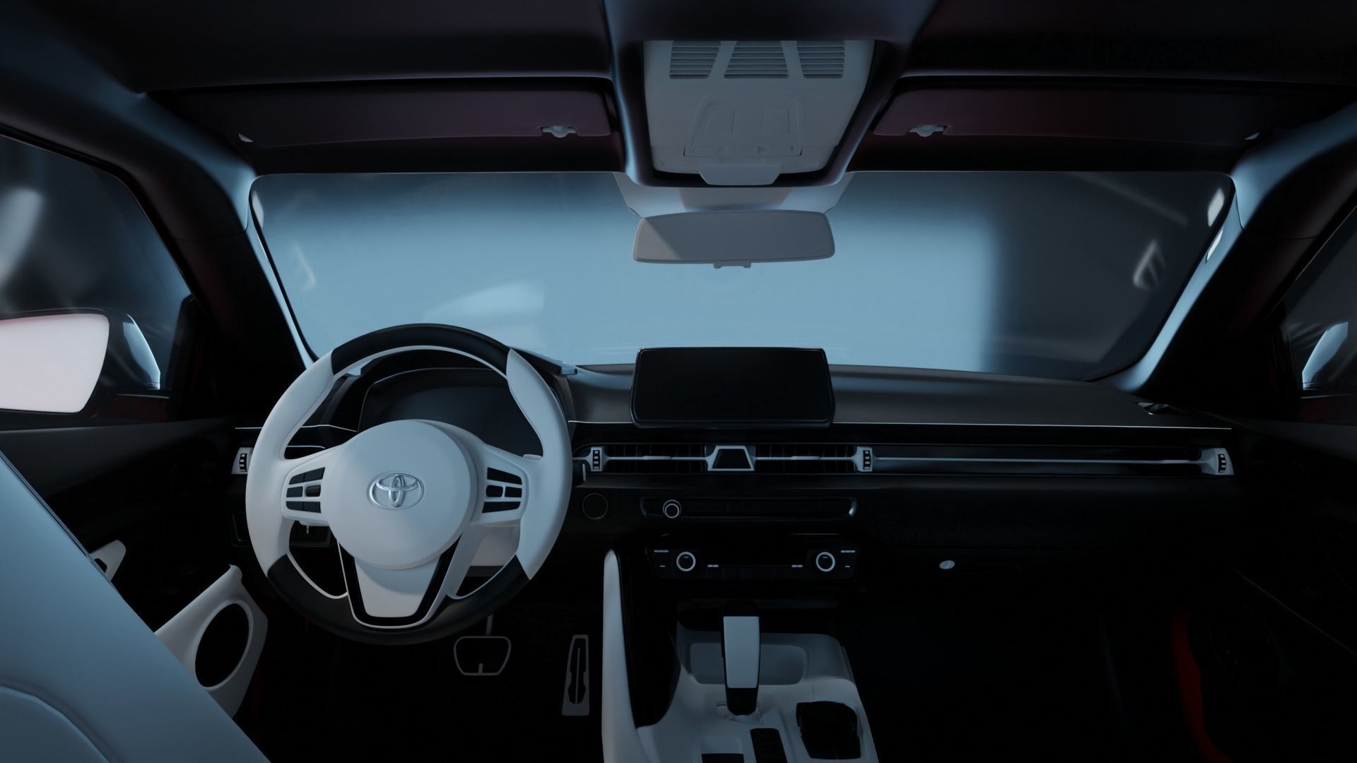 Toyota Supra With Interior  3D model_5