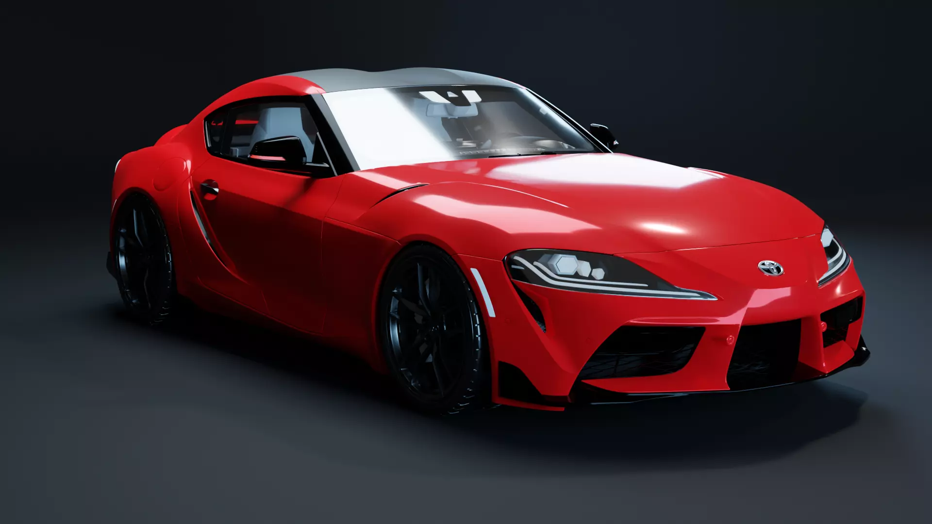 Toyota Supra With Interior  3D model_0