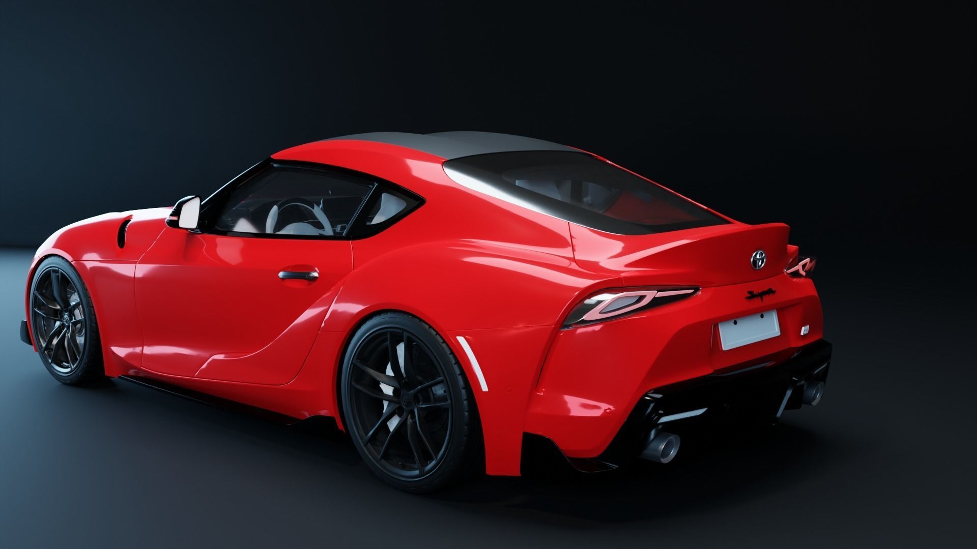Toyota Supra With Interior  3D model_1
