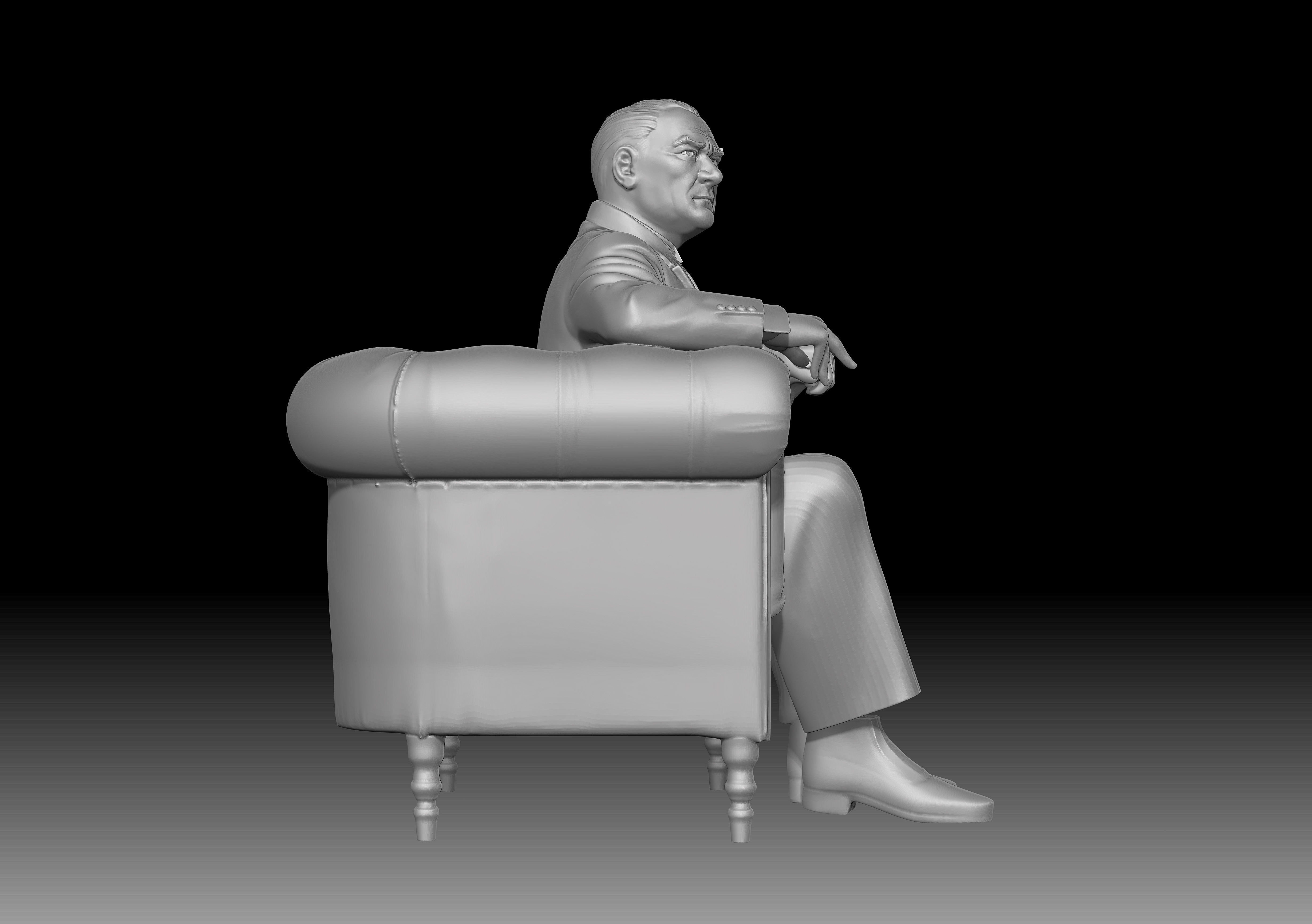 Mustafa Kemal Ataturk 3D print model_2
