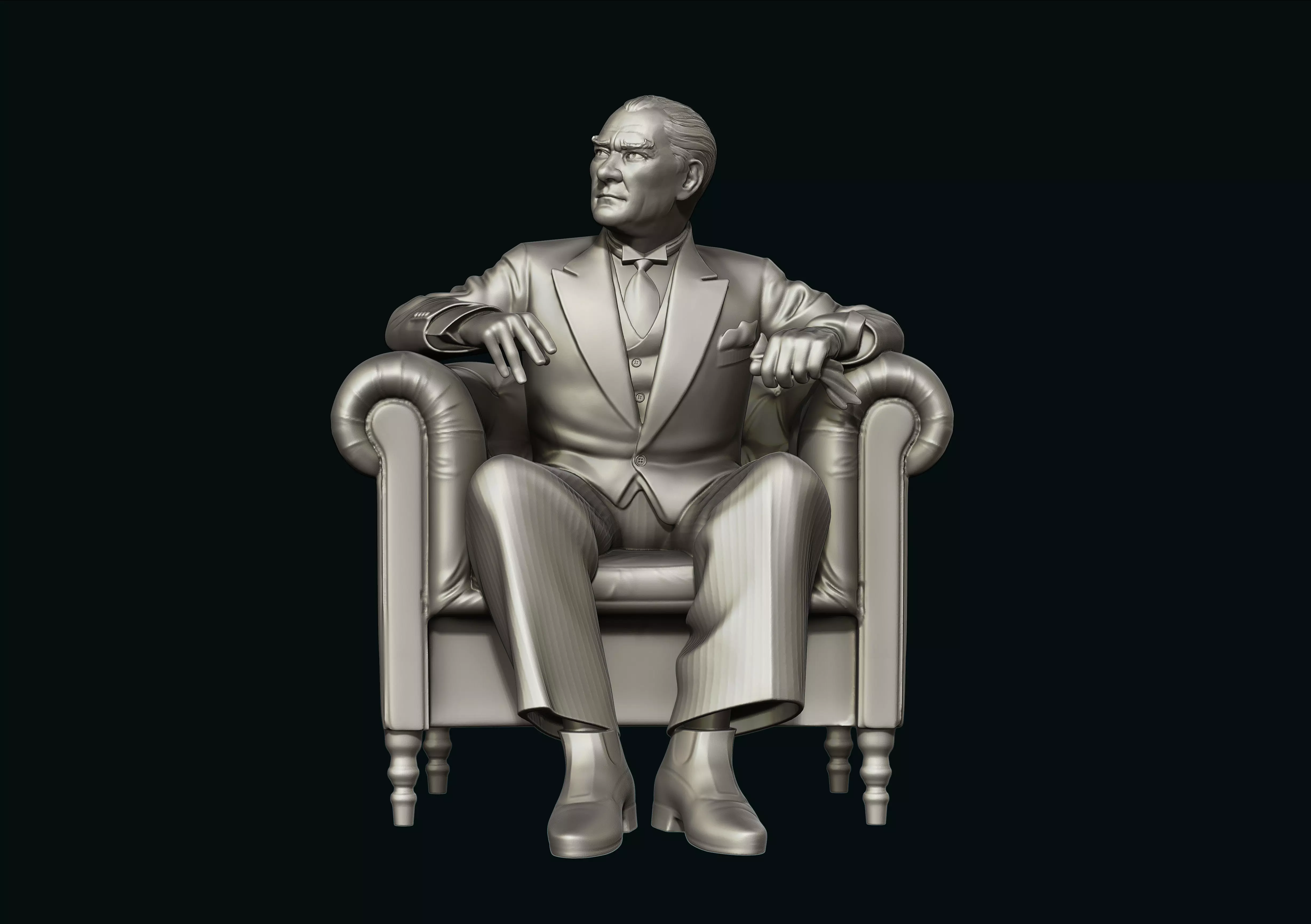 Mustafa Kemal Ataturk 3D print model_0