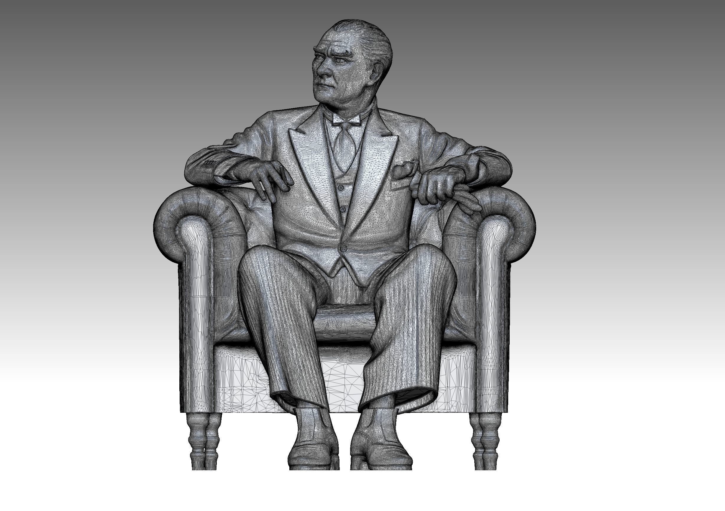 Mustafa Kemal Ataturk 3D print model_7