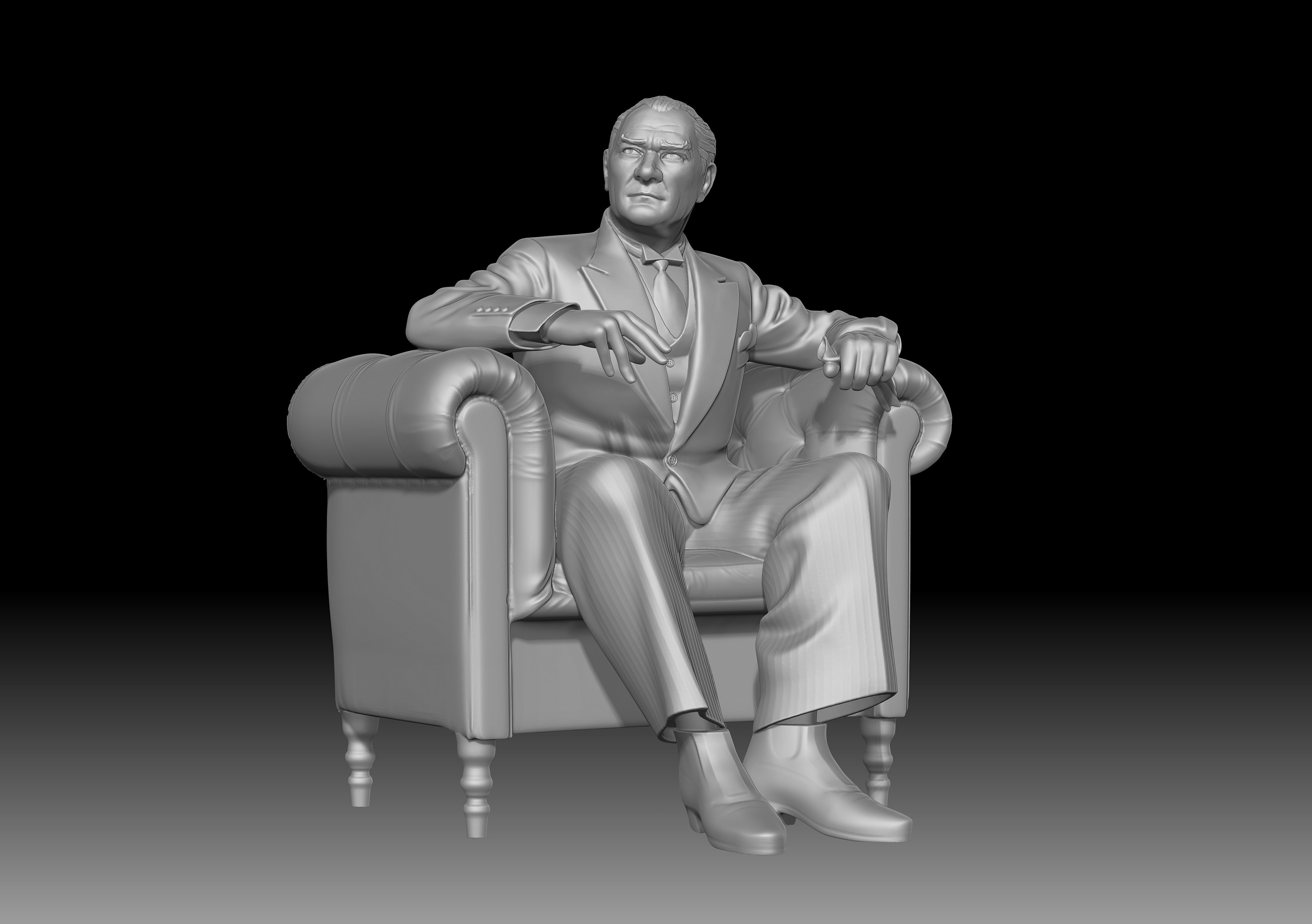 Mustafa Kemal Ataturk 3D print model_1