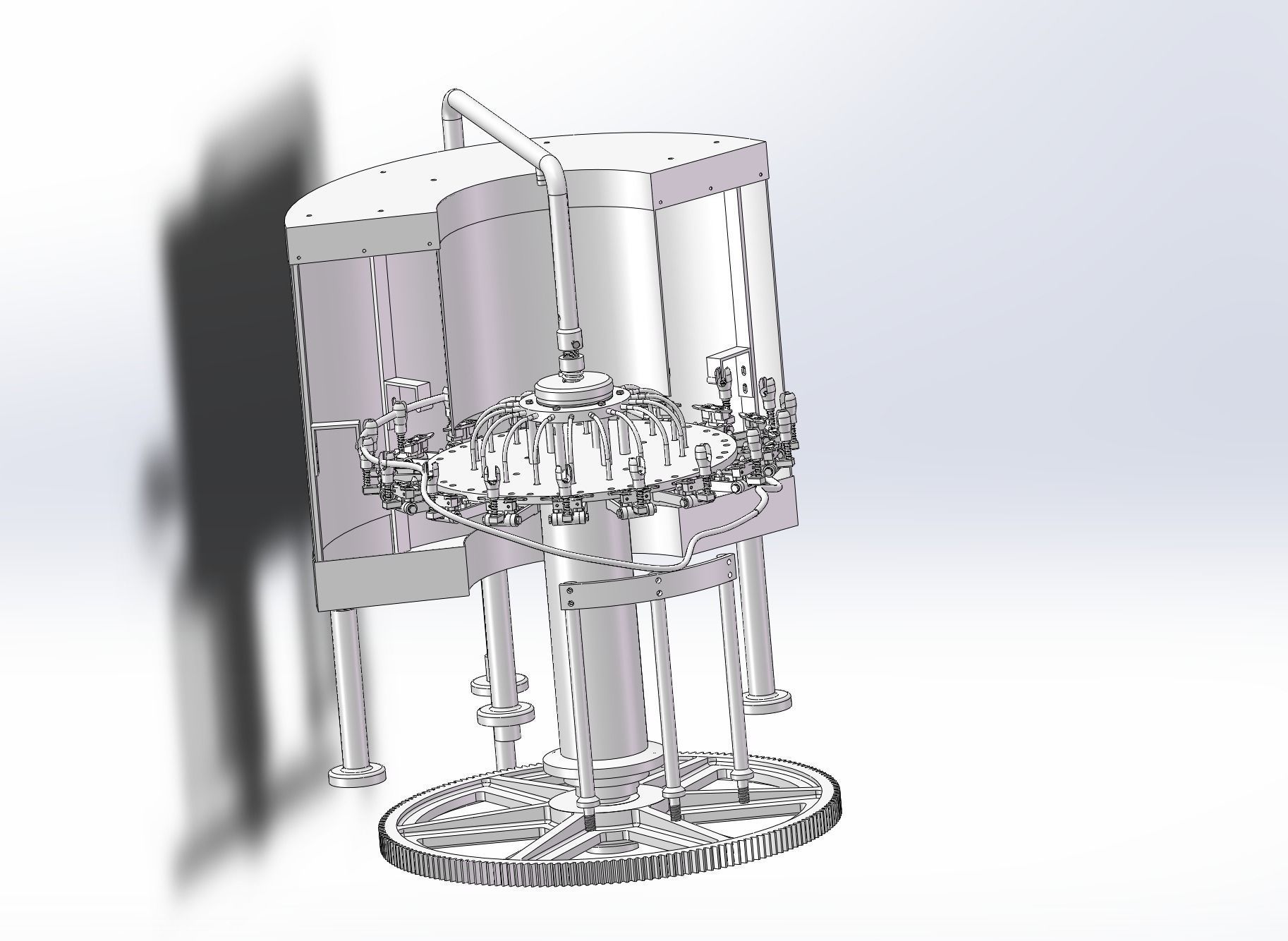 18 head rotary filling machine 3D model_3