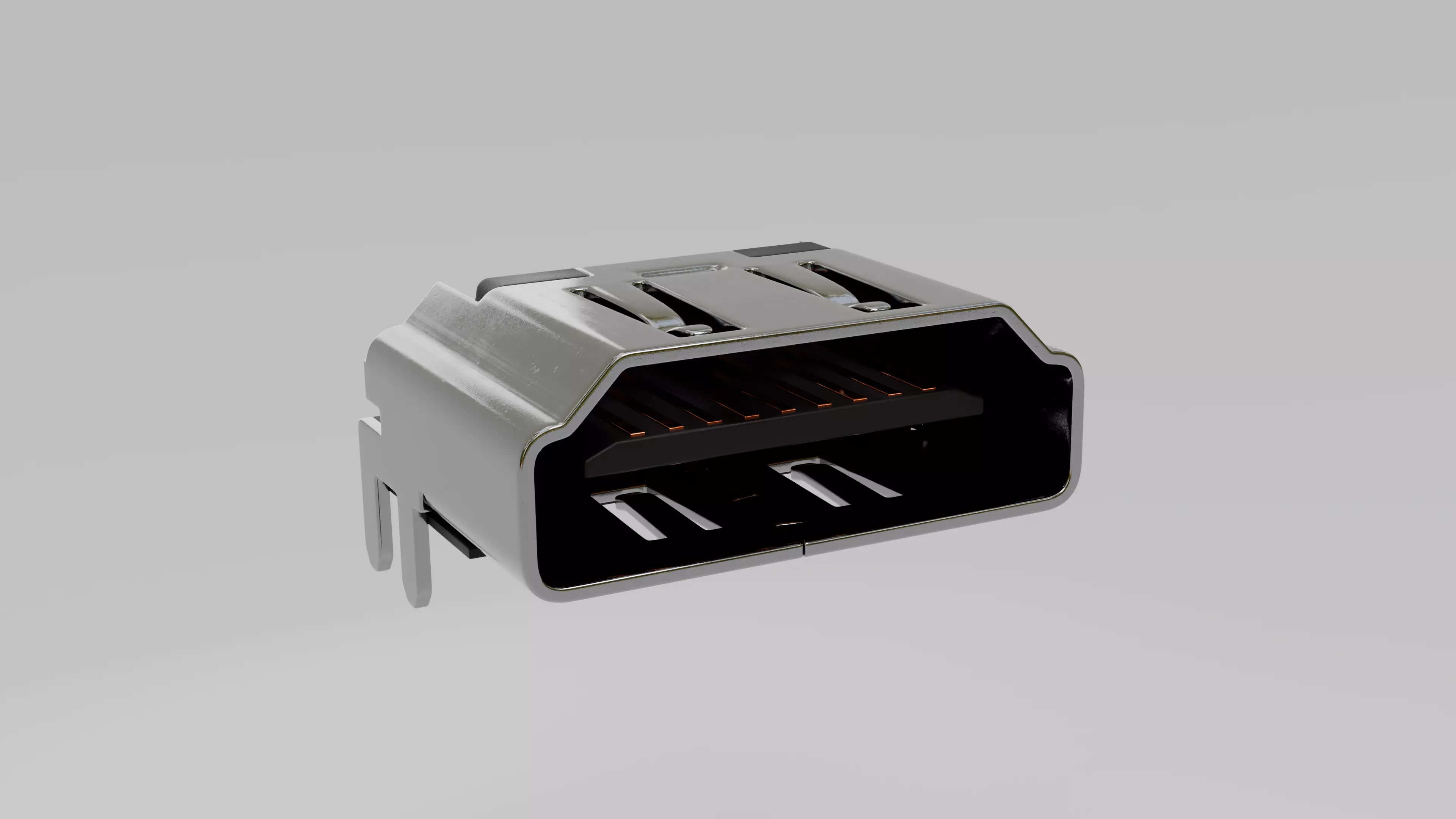 HDMI Type A Female Port PBR Low-poly 3D model_0