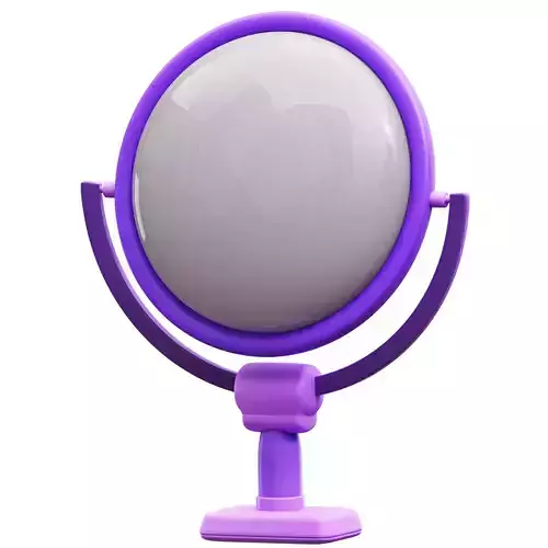 Hand Mirror 3D Icon Low-poly 3D model