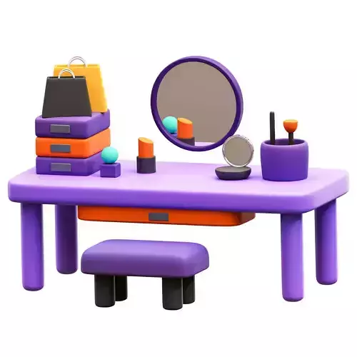 Dressing Table 3D Icon
