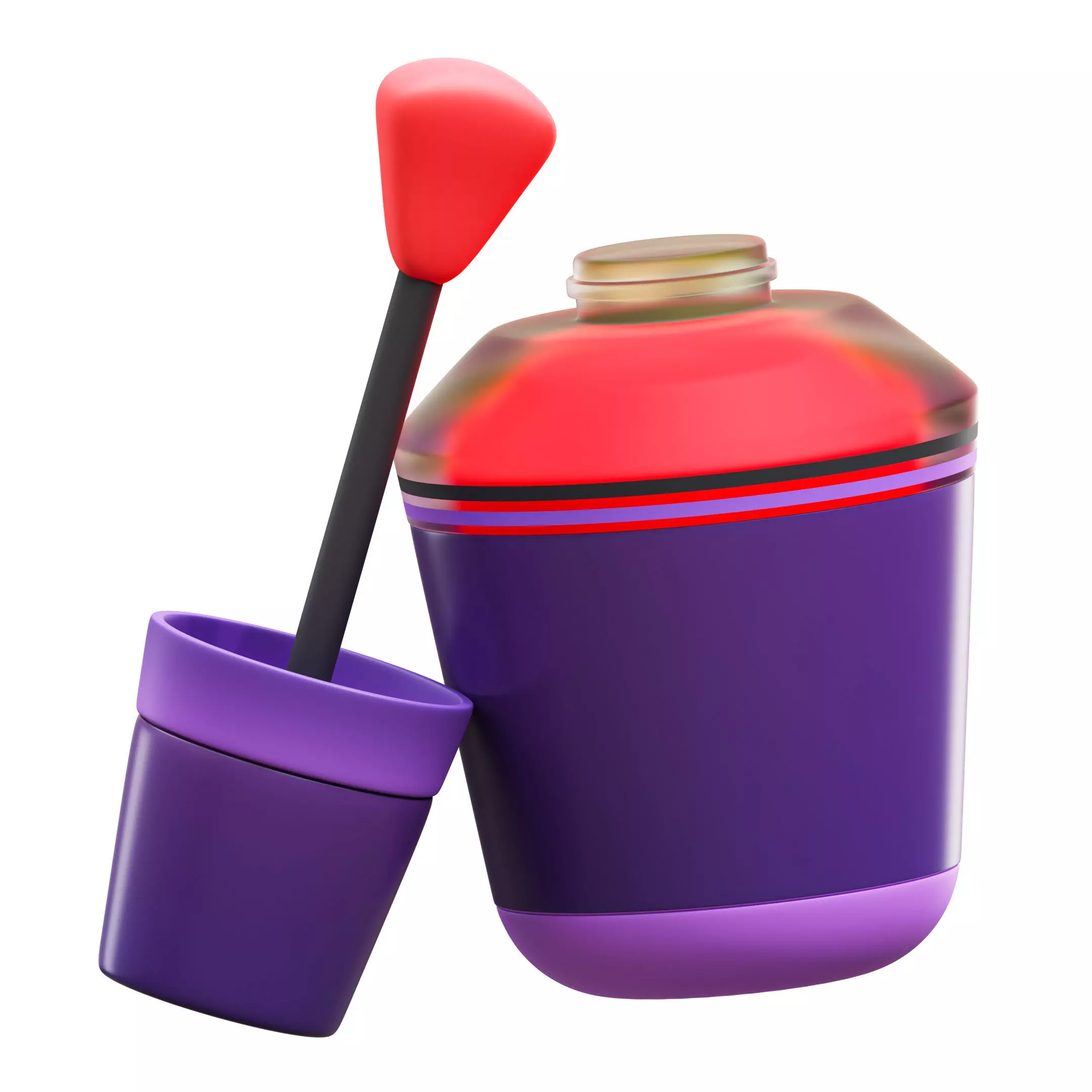 Nail Polish 3DIcon Low-poly 3D model_0